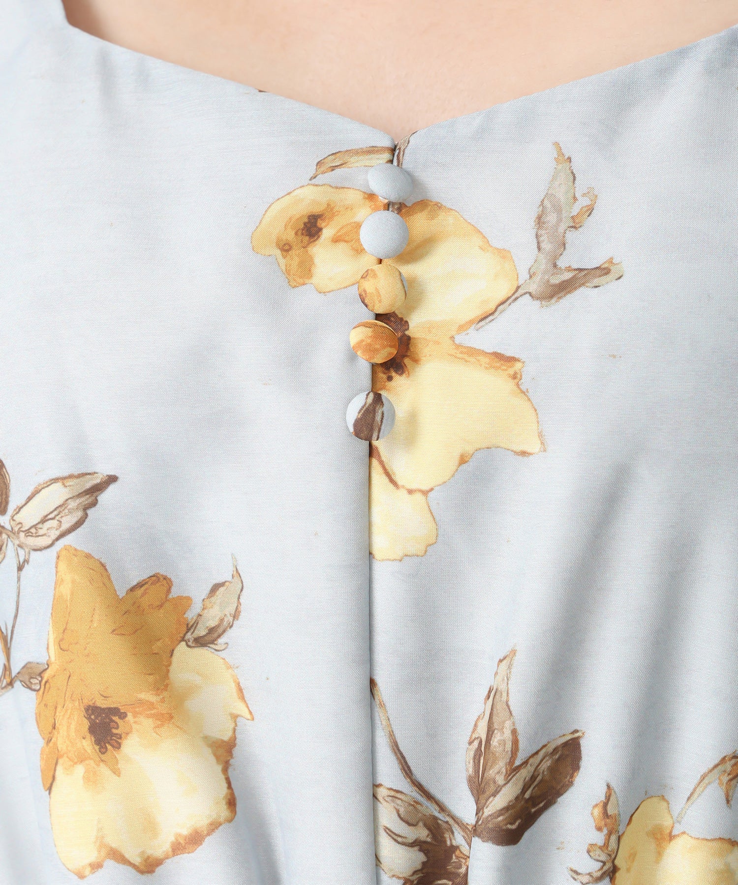 トランテアン ソン ドゥ モード 31 Sons de mode 2025秋冬新作 Vネックギャザーフラワーワンピース TT537407 （BROWN） BROWN