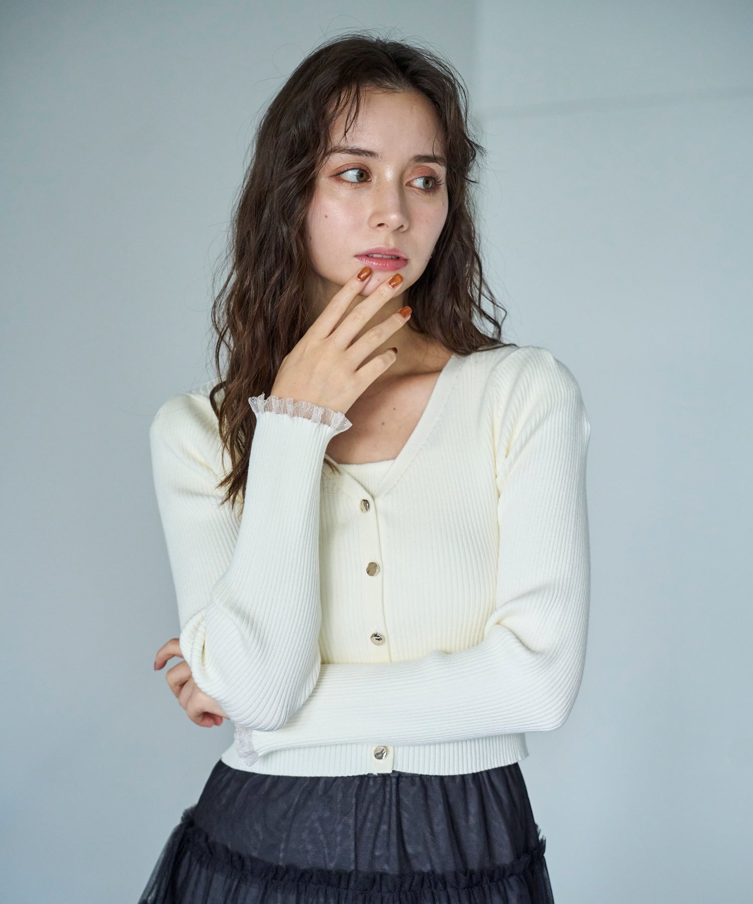 トランテアン ソン ドゥ モード 31 Sons de mode 2025秋冬新作 アンサンブルニット TT538405 （WHITE） WHITE