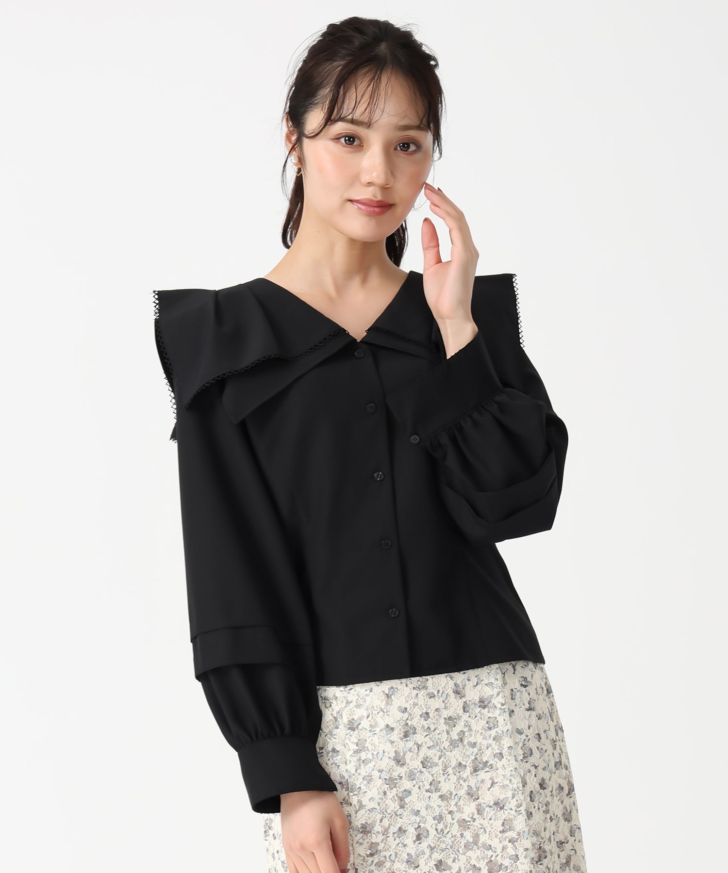 トランテアン ソン ドゥ モード 31 Sons de mode 2025秋冬新作 ビッグカラーブラウス TT538107 （OFF-WHITE） OFF-WHITE