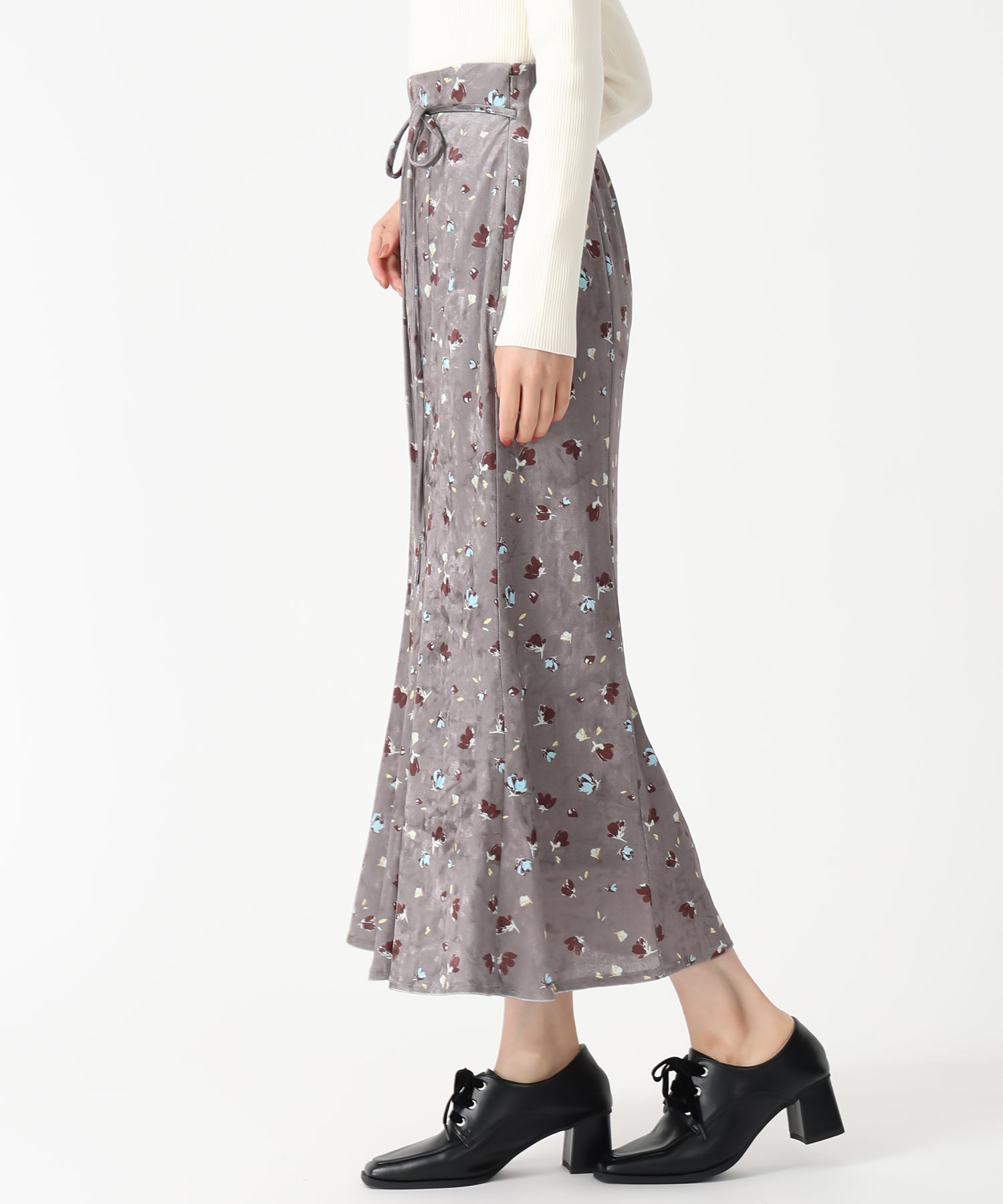 トランテアン ソン ドゥ モード 31 Sons de mode 2025秋冬新作 ベルベットフラワースカート TT537209 （PINK） PINK