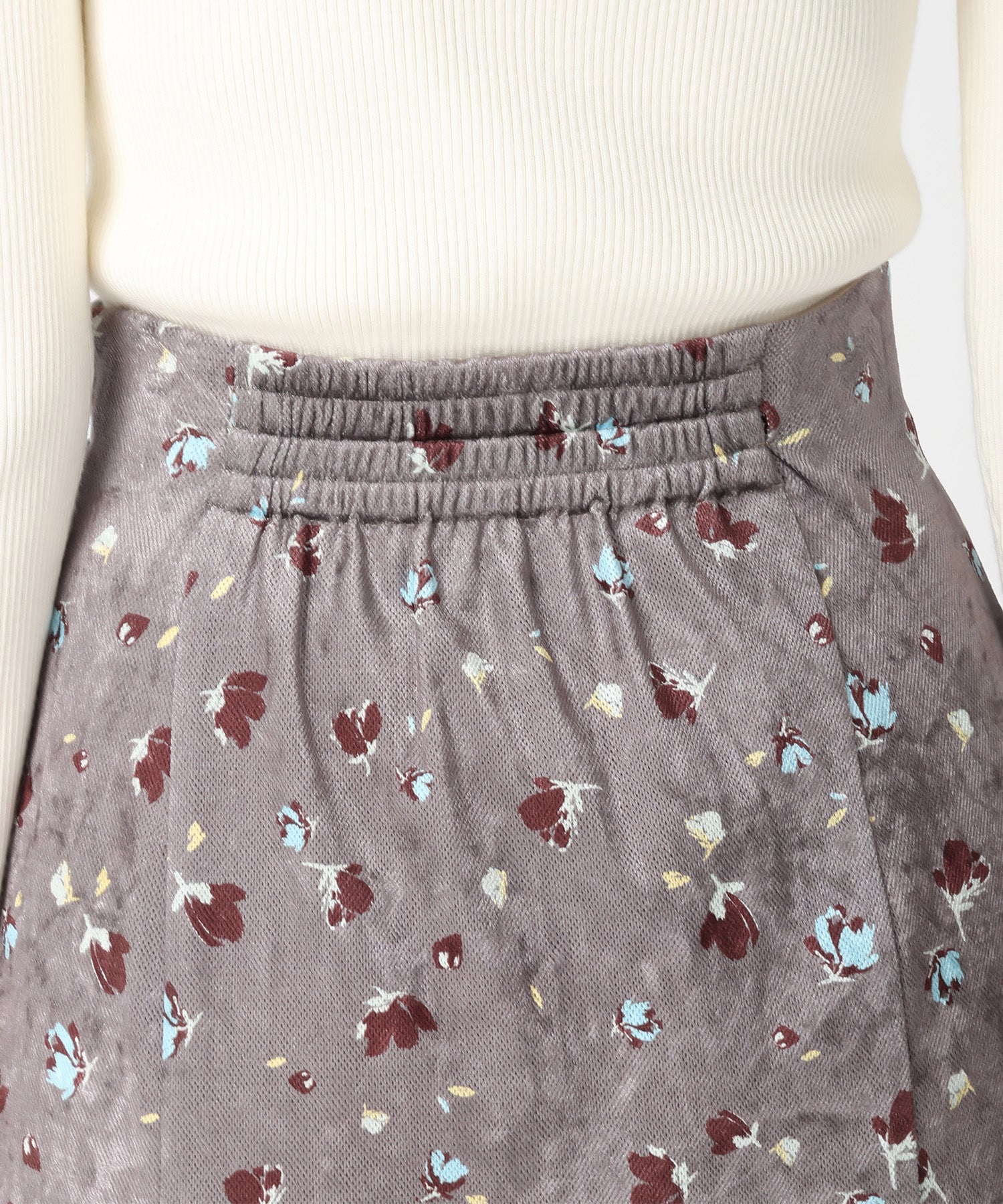 トランテアン ソン ドゥ モード 31 Sons de mode 2025秋冬新作 ベルベットフラワースカート TT537209 （PINK） PINK