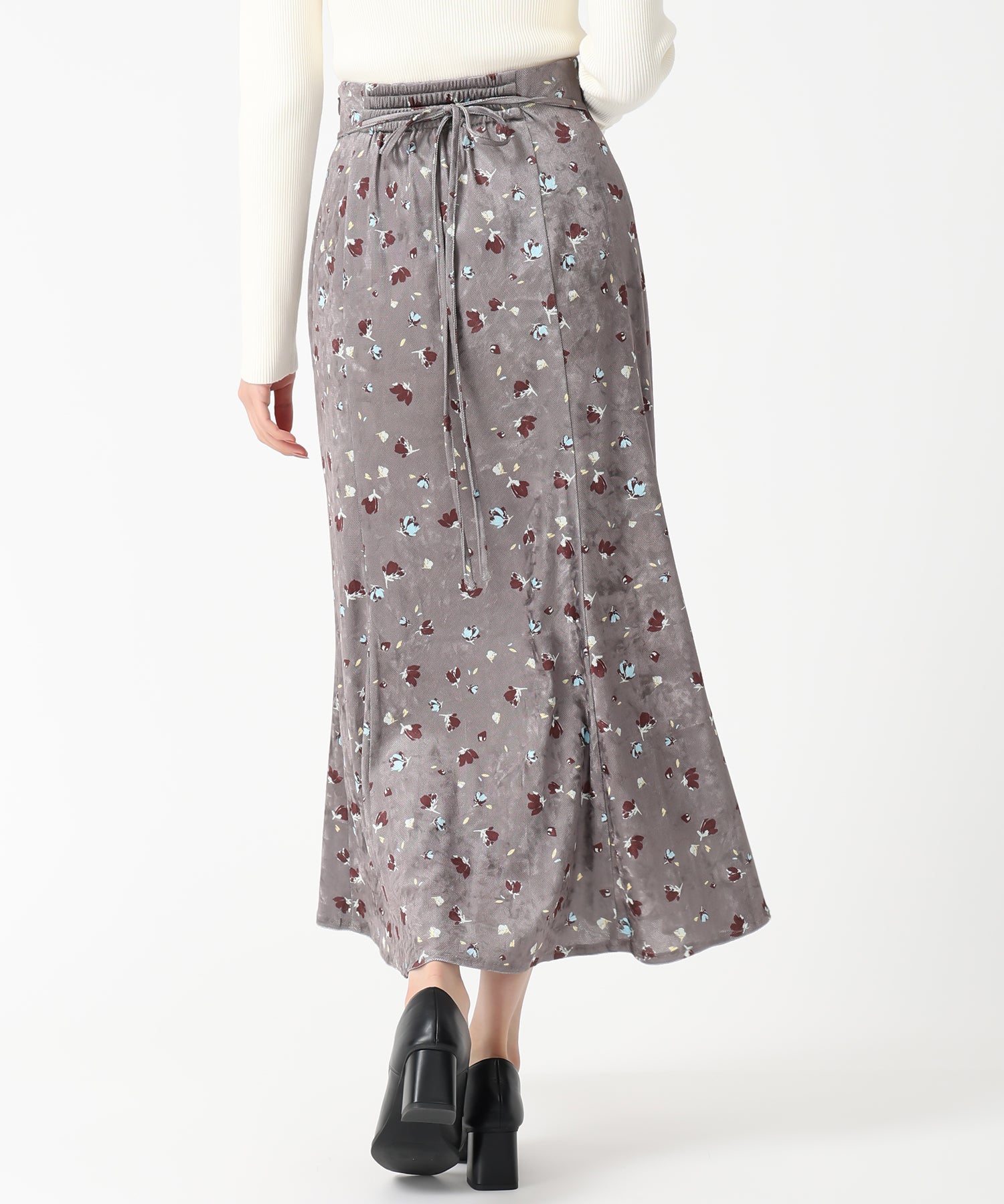 トランテアン ソン ドゥ モード 31 Sons de mode 2025秋冬新作 ベルベットフラワースカート TT537209 （PINK） PINK