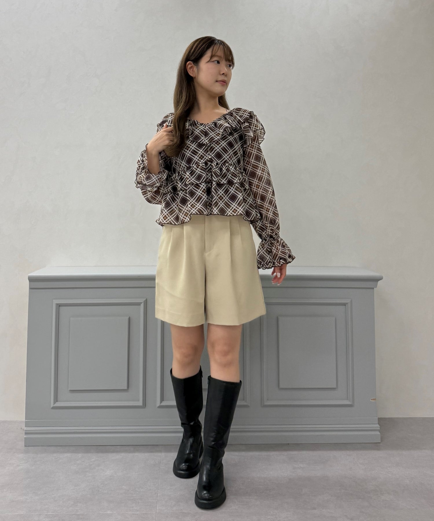 トランテアン ソン ドゥ モード 31 Sons de mode 2025秋冬新作 アソートフリルリボンブラウス TT538111 （BROWN系） BROWN系