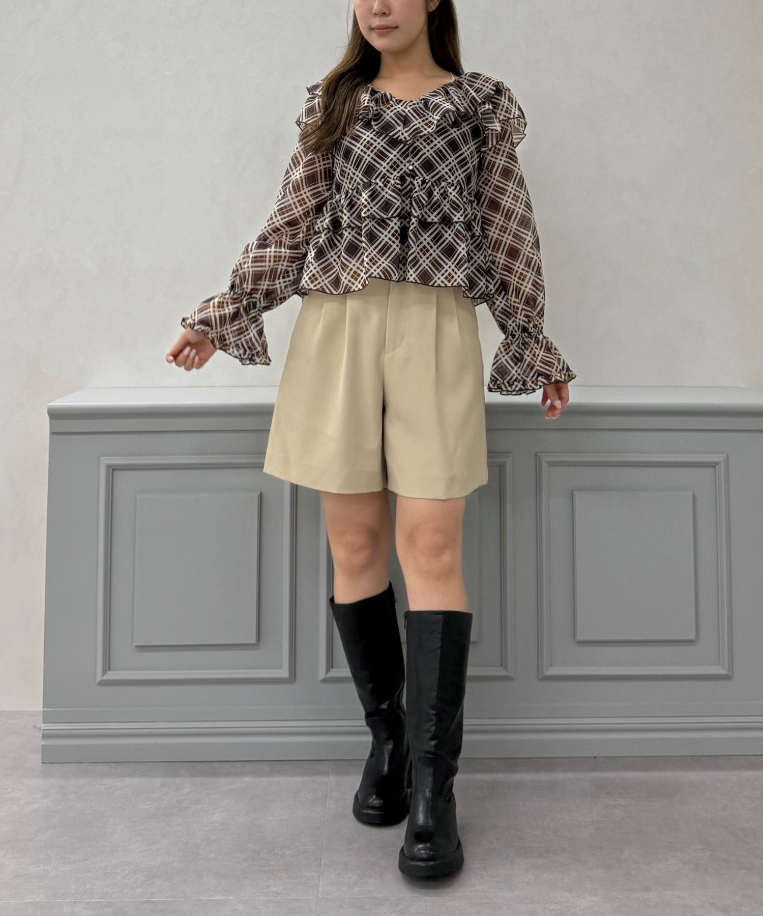 トランテアン ソン ドゥ モード 31 Sons de mode 2025秋冬新作 アソートフリルリボンブラウス TT538111 （BROWN系） BROWN系