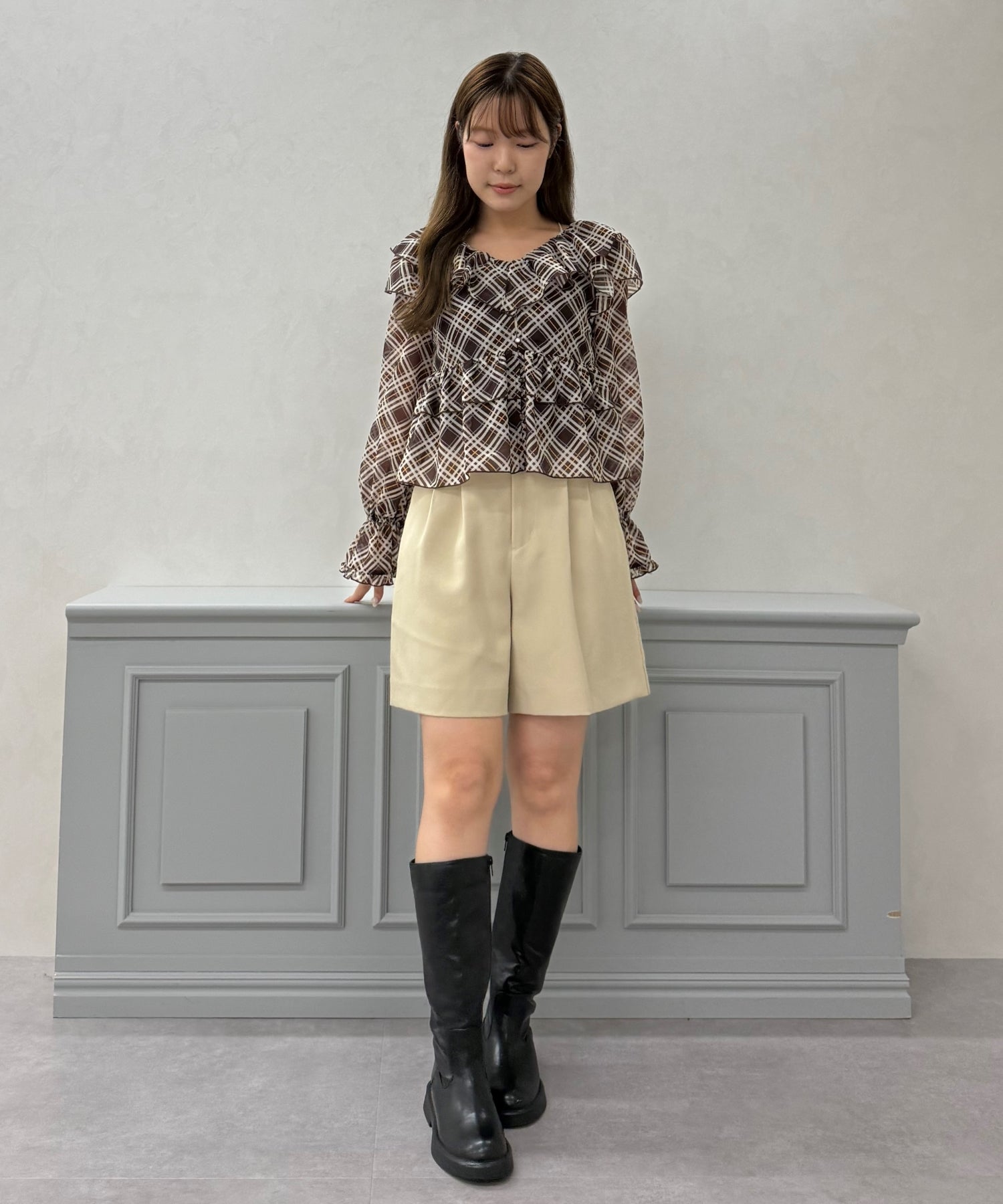 トランテアン ソン ドゥ モード 31 Sons de mode 2025秋冬新作 アソートフリルリボンブラウス TT538111 （BROWN系） BROWN系