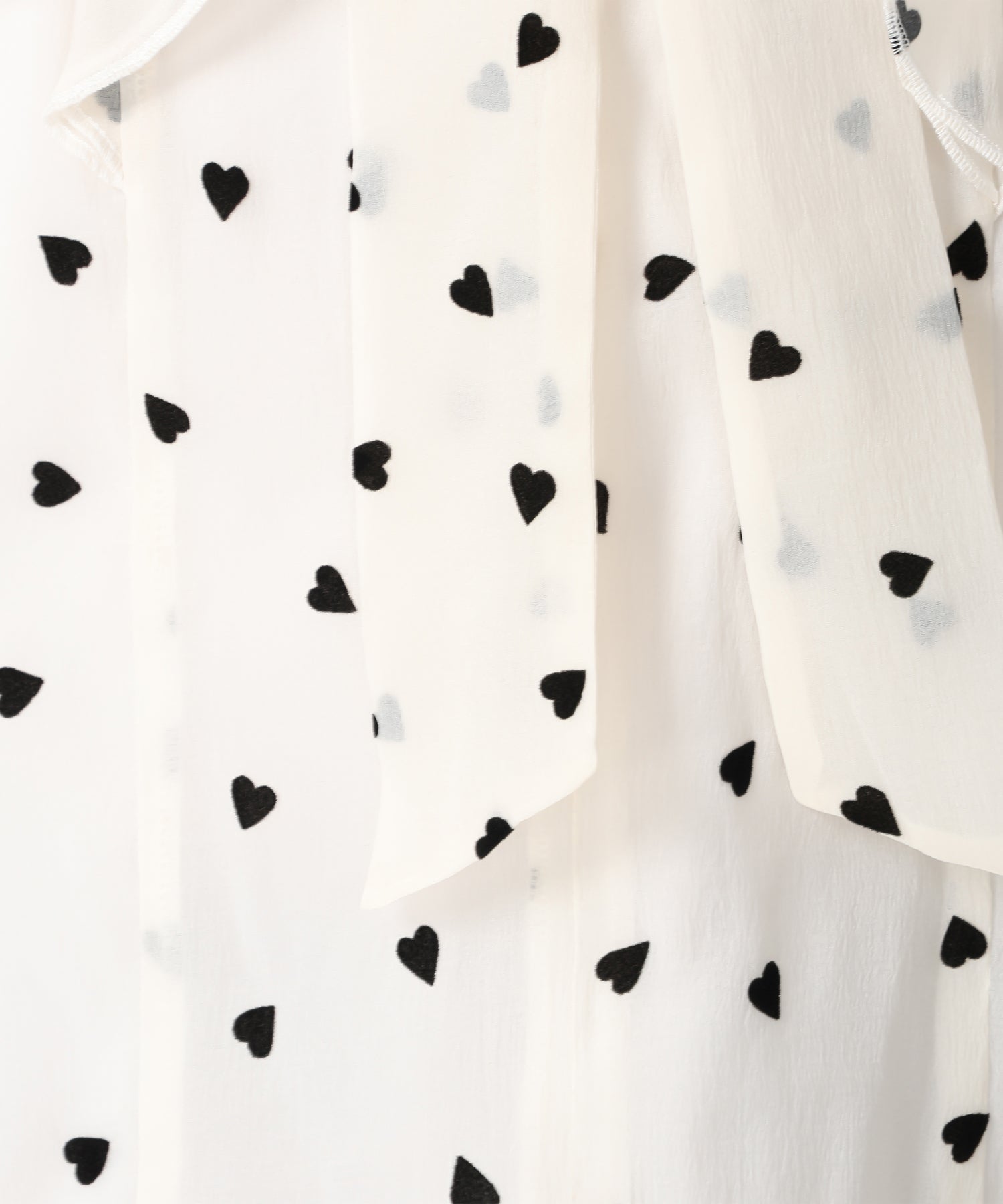 トランテアン ソン ドゥ モード 31 Sons de mode 2025秋冬新作 ハートフロッキーブラウス TT538110 （BLACK） BLACK