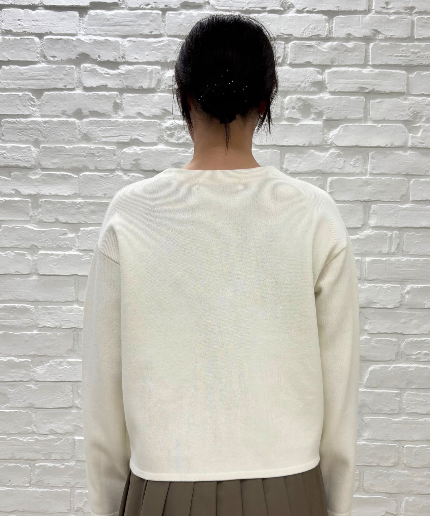 トランテアン ソン ドゥ モード 31 Sons de mode 2025秋冬新作 ダブルフラップニットジャケット TT538504 （OFF-WHITE） OFF-WHITE