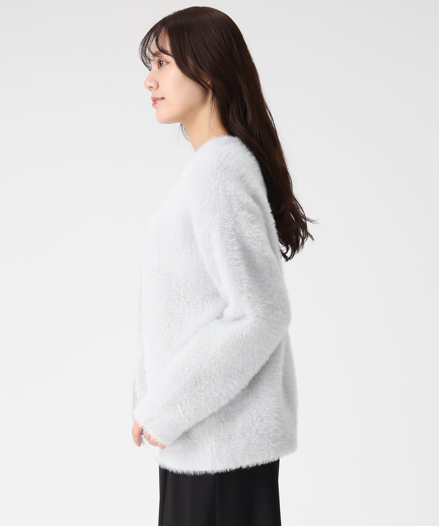 トランテアン ソン ドゥ モード 31 Sons de mode 2025秋冬新作 シャギーコーディガン TT538503 （GREY） GREY