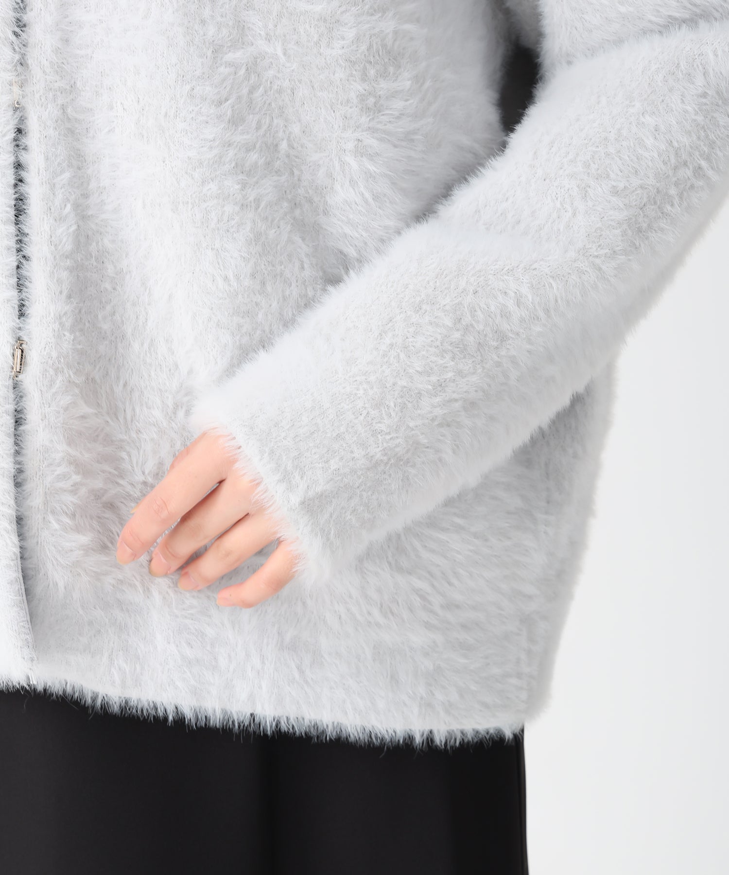 トランテアン ソン ドゥ モード 31 Sons de mode 2025秋冬新作 シャギーコーディガン TT538503 （GREY） GREY