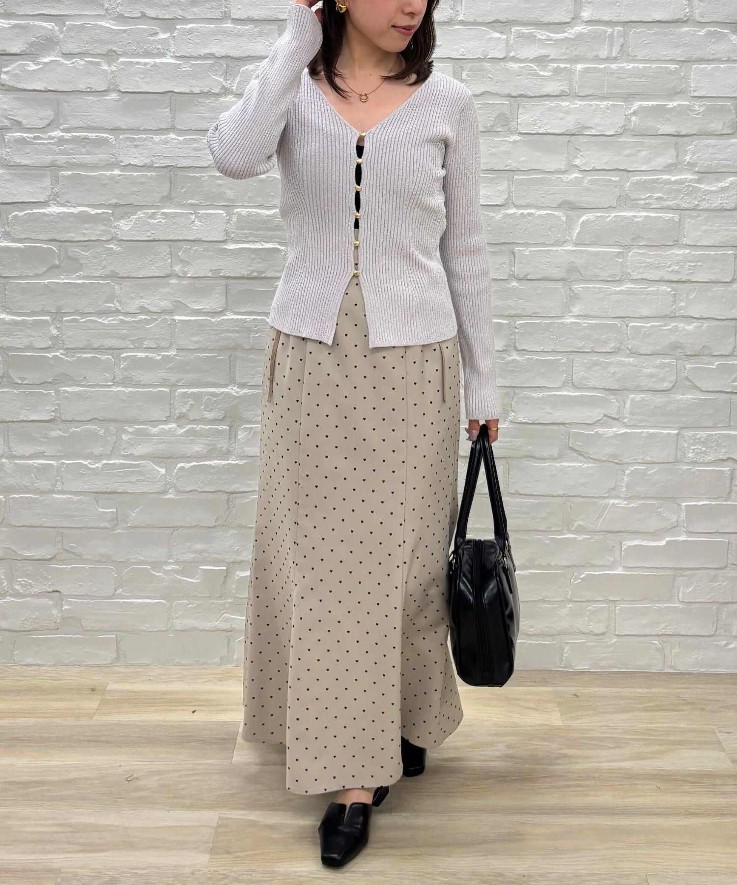 トランテアン ソン ドゥ モード 31 Sons de mode 2034秋冬新作 モールリブカーディガン TT538404 （GREY） GREY