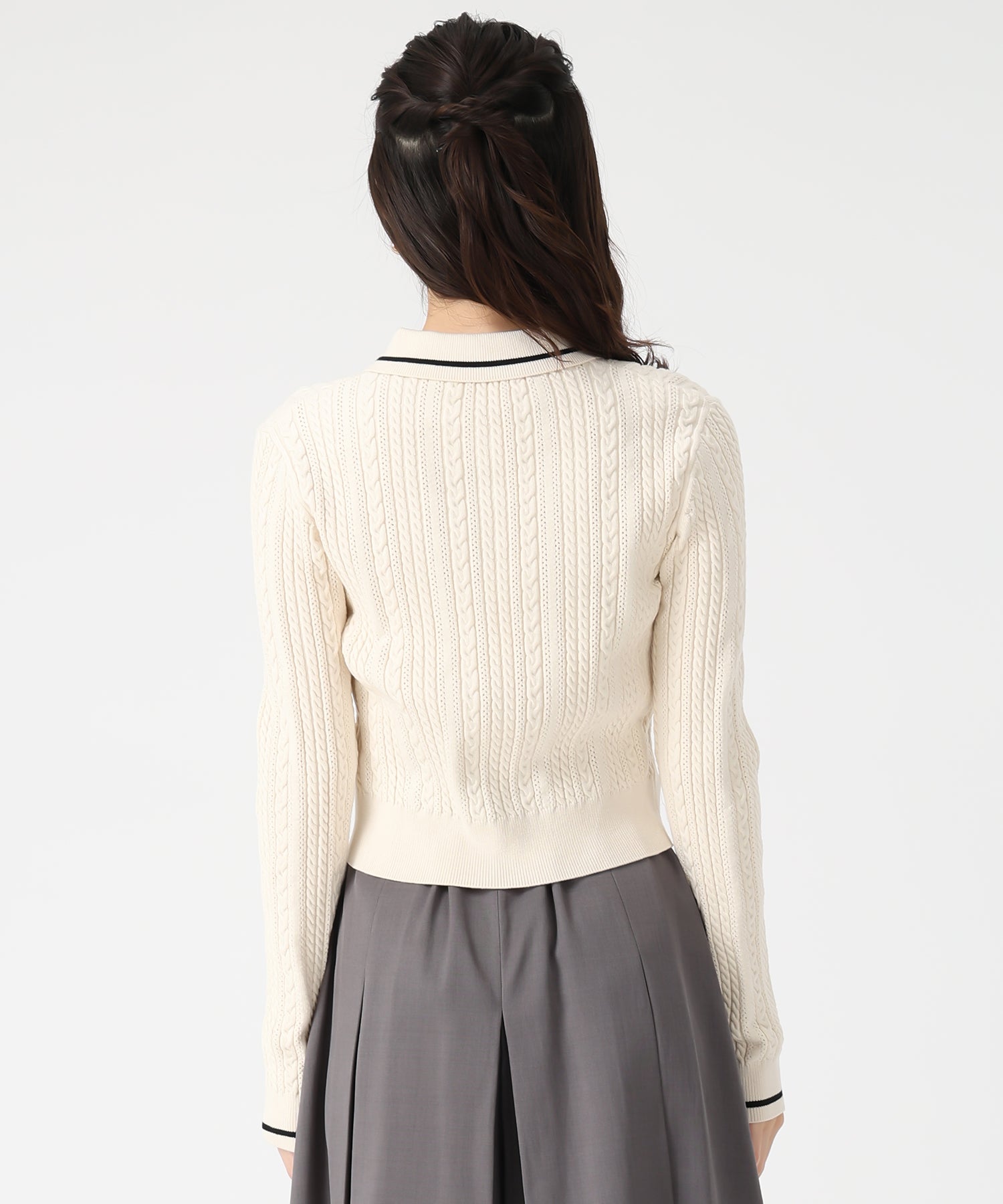 トランテアン ソン ドゥ モード 31 Sons de mode 2032秋冬新作 ケーブルポロニット TT538312 （IVORY） IVORY