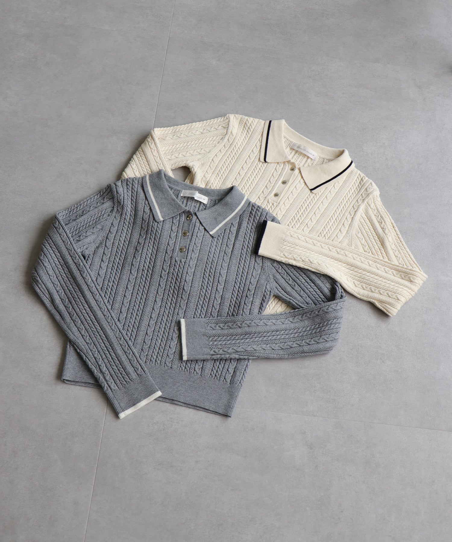 トランテアン ソン ドゥ モード 31 Sons de mode 2032秋冬新作 ケーブルポロニット TT538312 （IVORY） IVORY