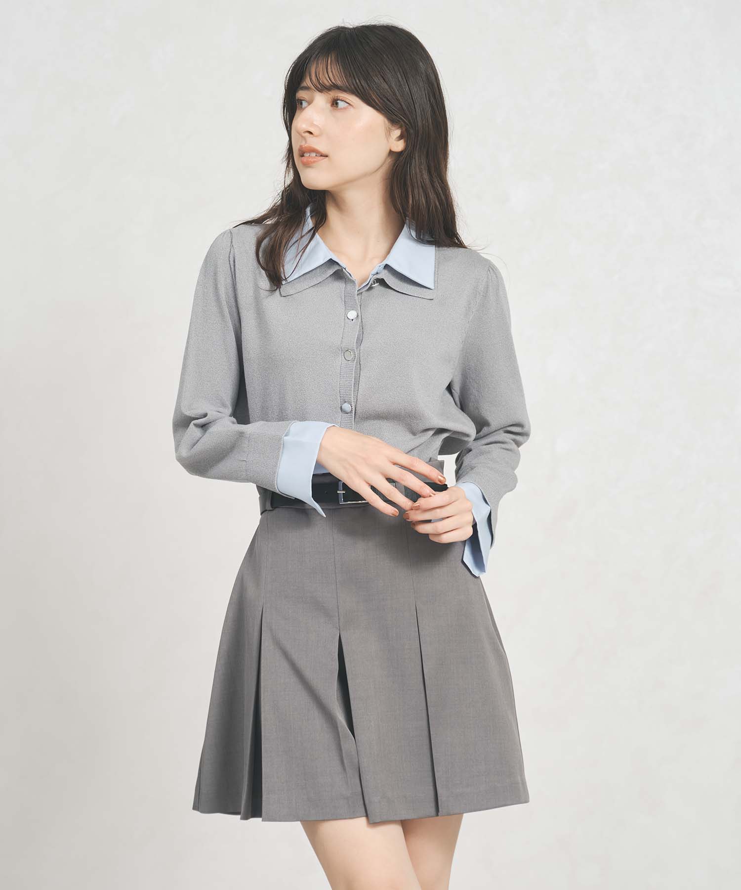 トランテアン ソン ドゥ モード 31 Sons de mode WEB限定 レイヤード衿付きニット TT558301 （GREY） GREY