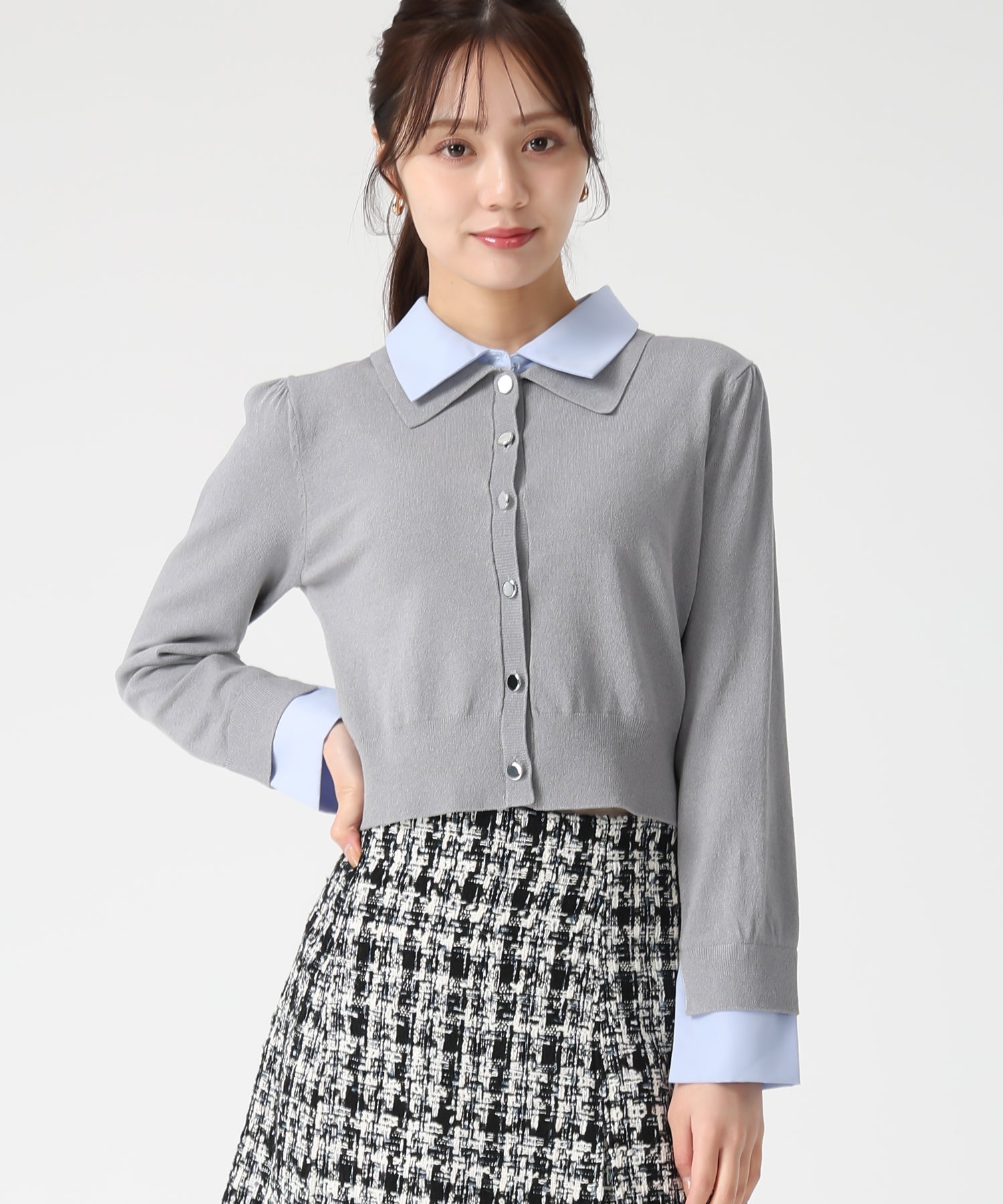 トランテアン ソン ドゥ モード 31 Sons de mode WEB限定 レイヤード衿付きニット TT558301 （GREY） GREY