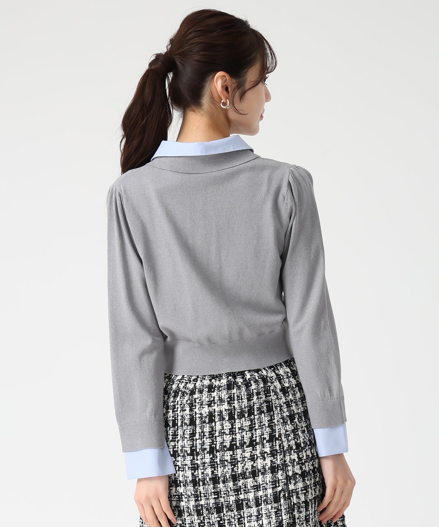 トランテアン ソン ドゥ モード 31 Sons de mode WEB限定 レイヤード衿付きニット TT558301 （GREY） GREY