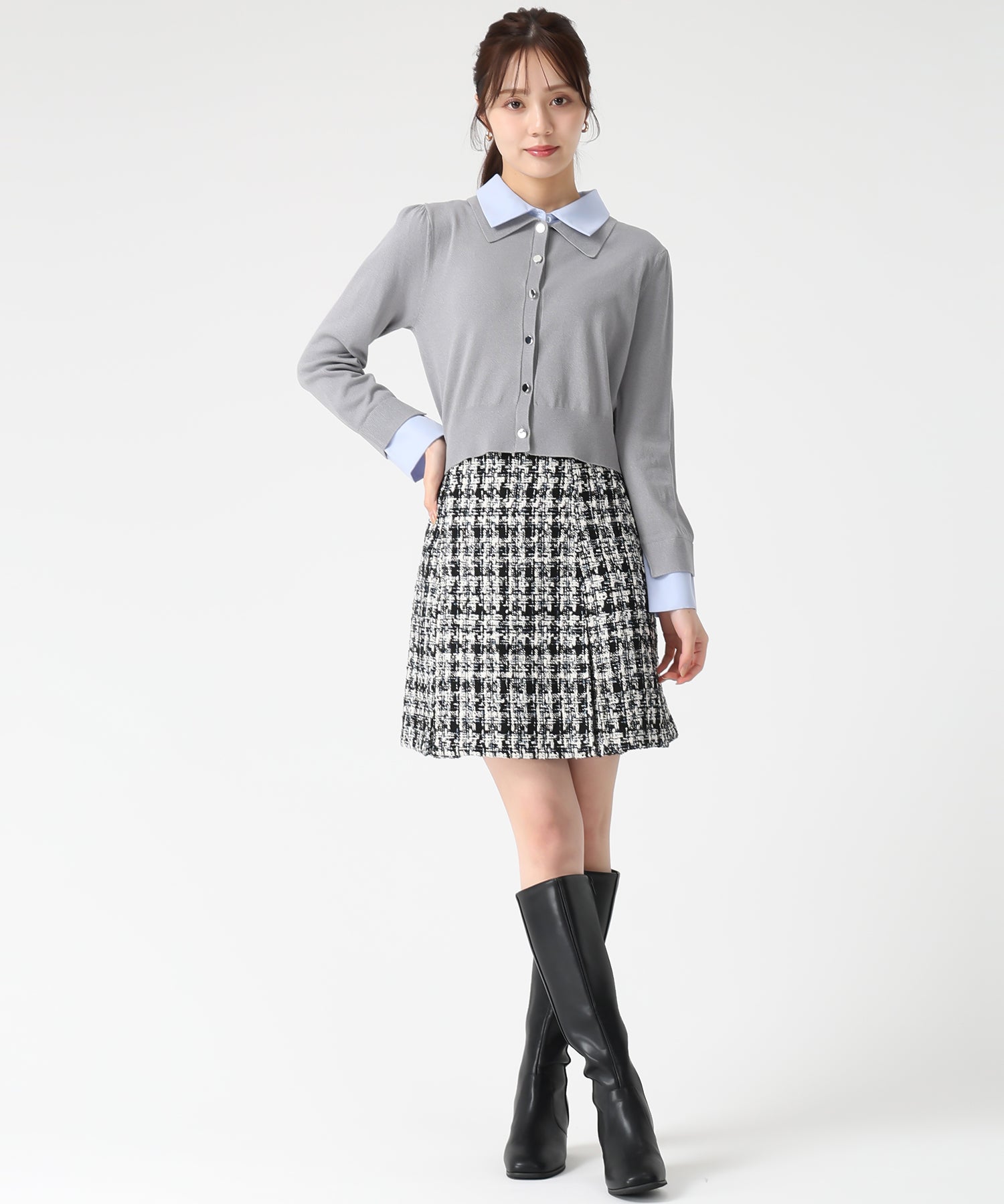 トランテアン ソン ドゥ モード 31 Sons de mode WEB限定 レイヤード衿付きニット TT558301 （GREY） GREY