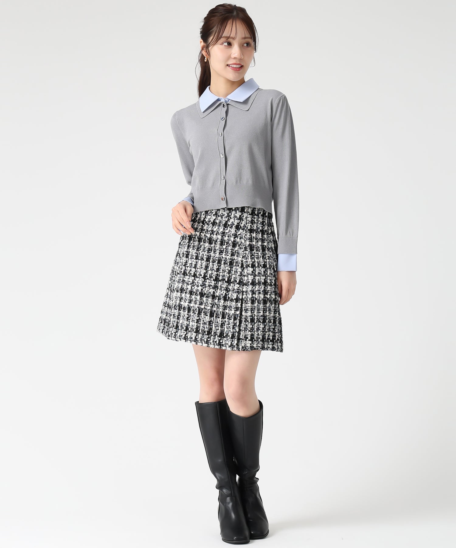 トランテアン ソン ドゥ モード 31 Sons de mode WEB限定 レイヤード衿付きニット TT558301 （GREY） GREY