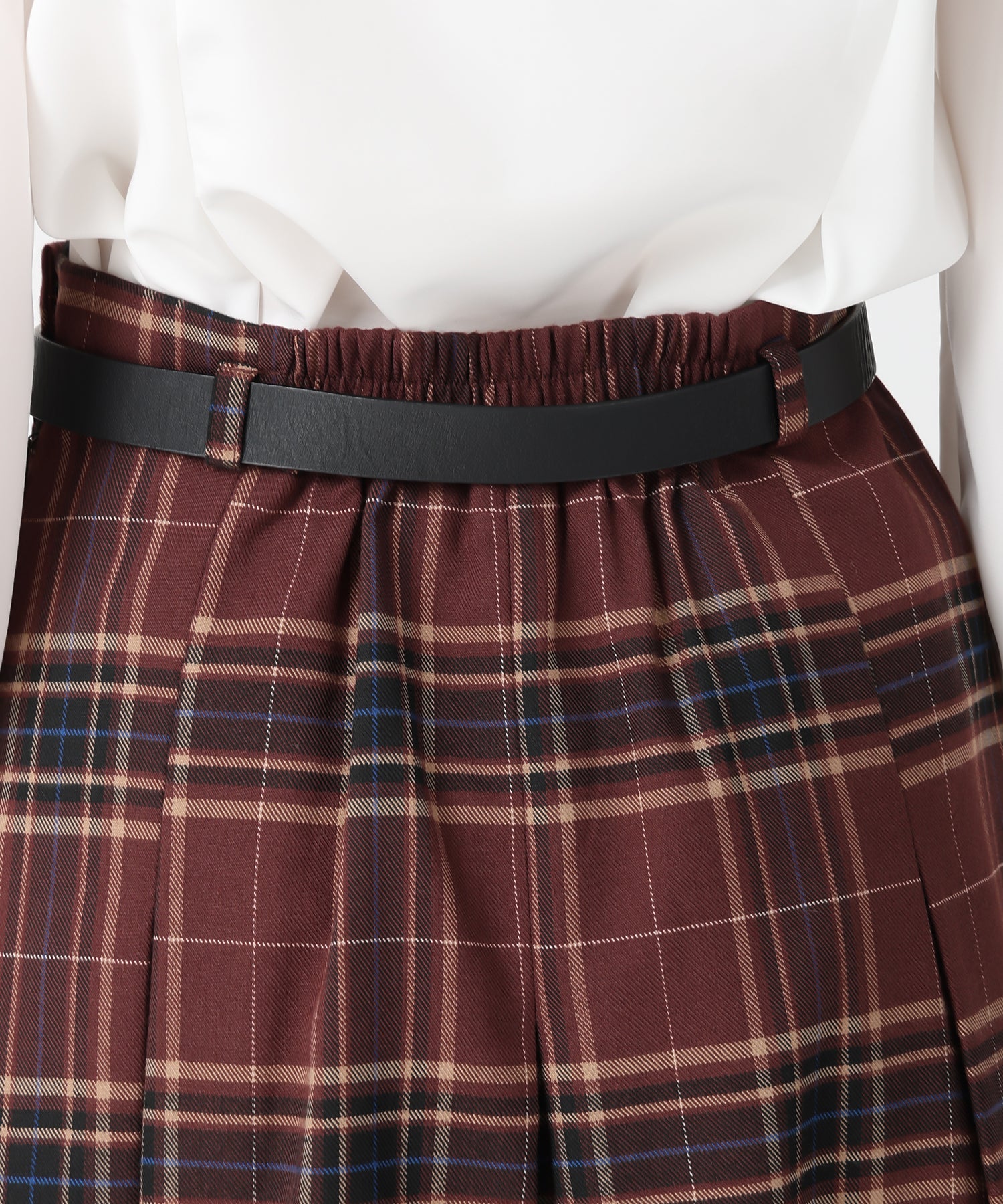 トランテアン ソン ドゥ モード 31 Sons de mode 2025秋冬新作 ベルト付きタックスカショーパン TT537306 （BEIGE） BEIGE