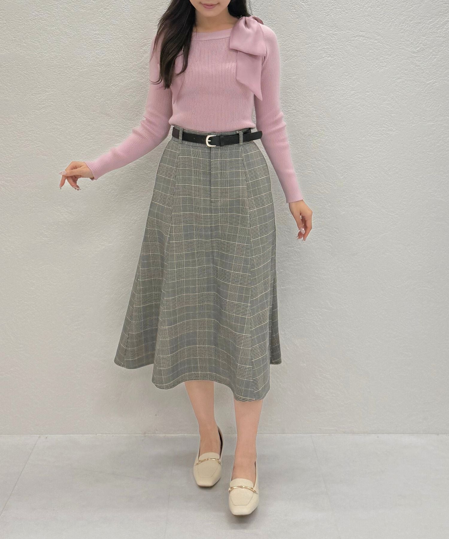 トランテアン ソン ドゥ モード 31 Sons de mode 2025秋冬新作 肩リボンシアーニット TT548304 （PINK） PINK