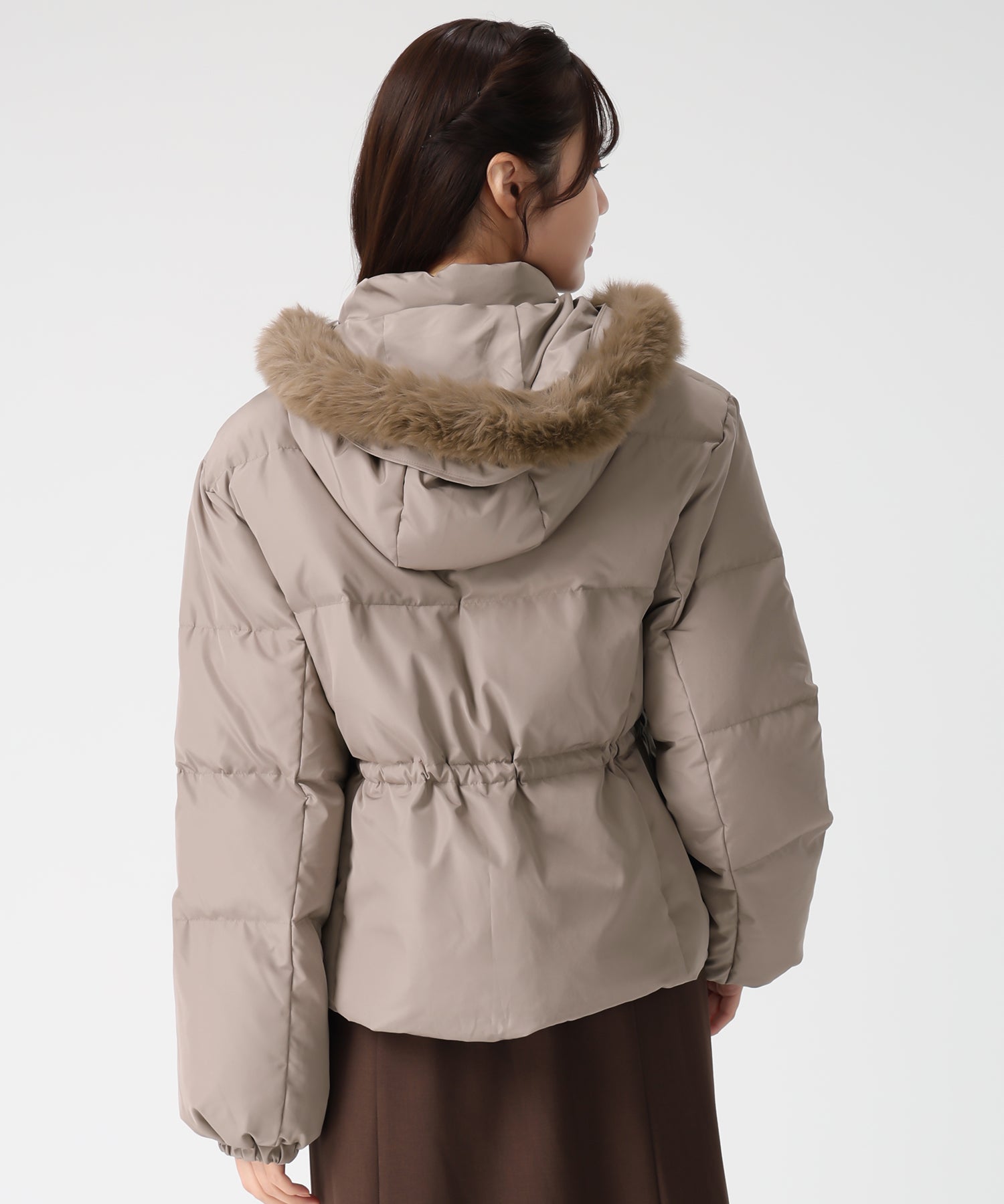 トランテアン ソン ドゥ モード 31 Sons de mode 2025秋冬新作 フードファー付ショートダウン TT548602 （BLACK） BLACK