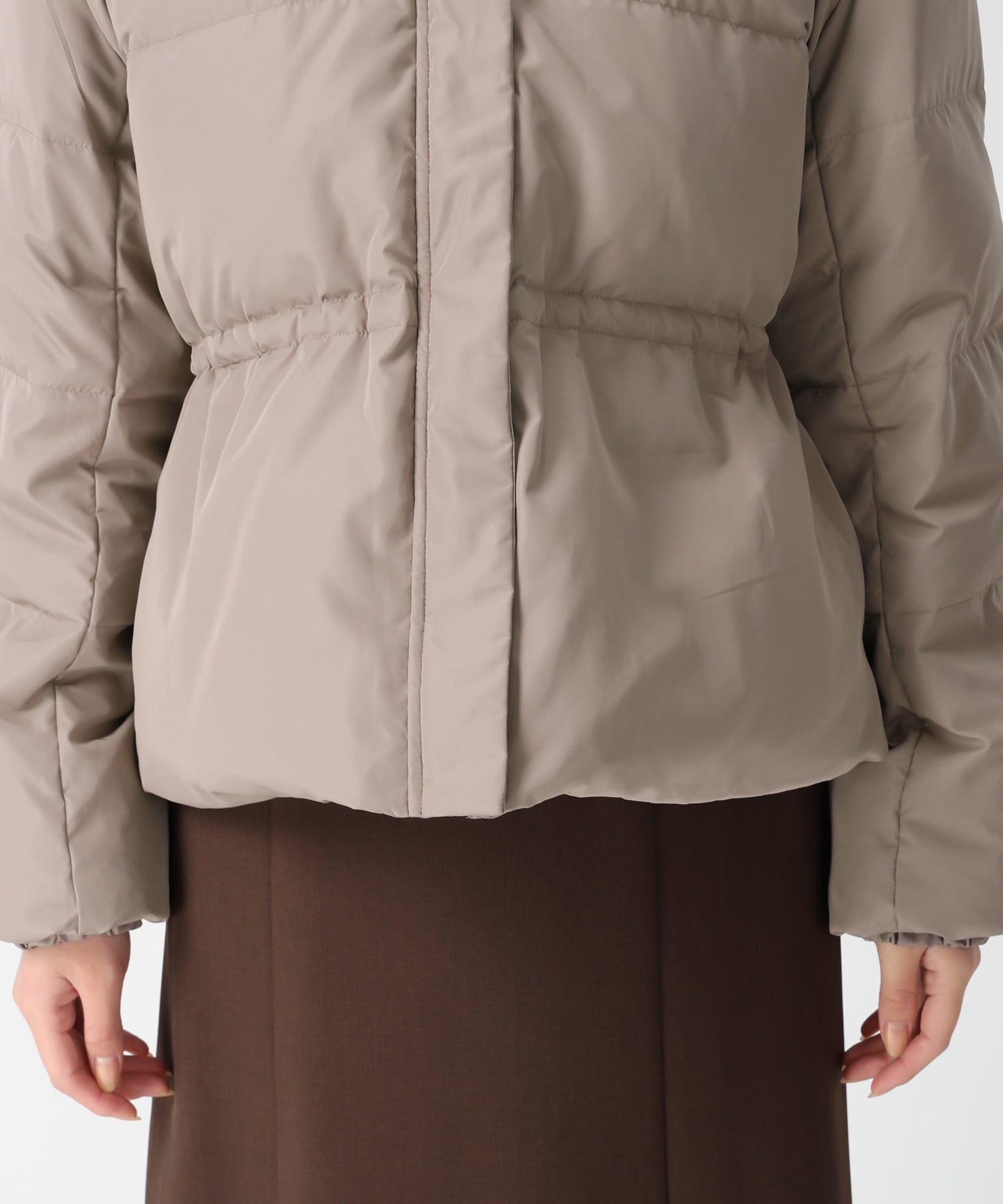 トランテアン ソン ドゥ モード 31 Sons de mode 2025秋冬新作 フードファー付ショートダウン TT548602 （BLACK） BLACK