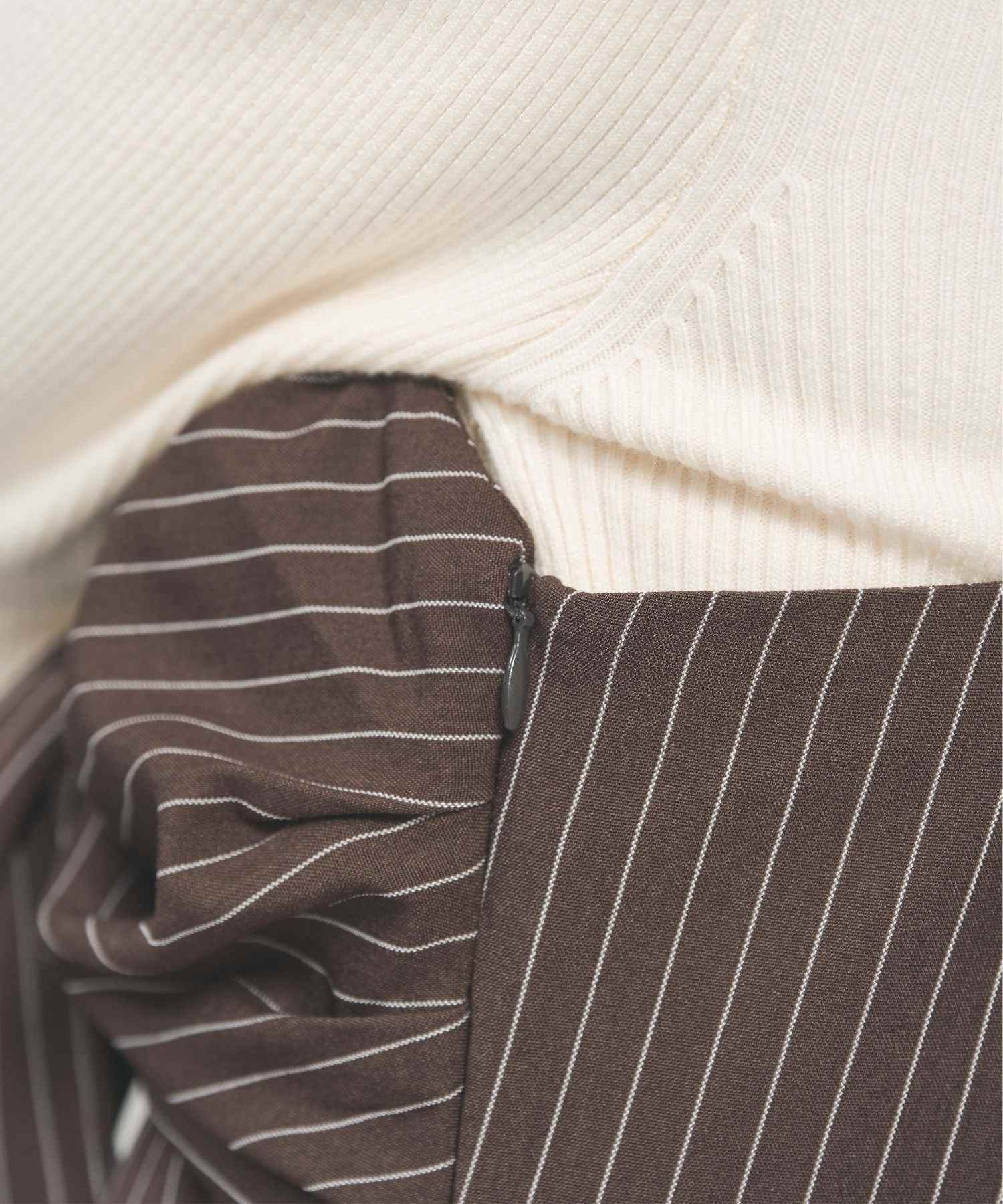 トランテアン ソン ドゥ モード 31 Sons de mode 2025秋冬新作 ストライプリボンキャミワンピース TT557402 （BROWN） BROWN