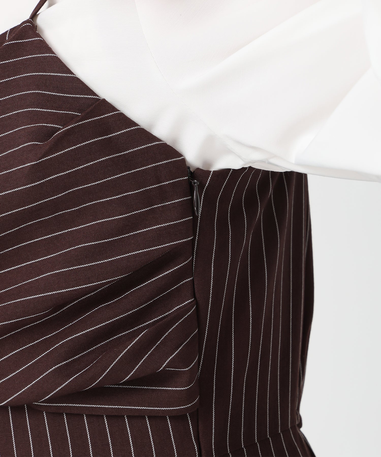 トランテアン ソン ドゥ モード 31 Sons de mode 2025秋冬新作 ストライプリボンキャミワンピース TT557402 （BROWN） BROWN
