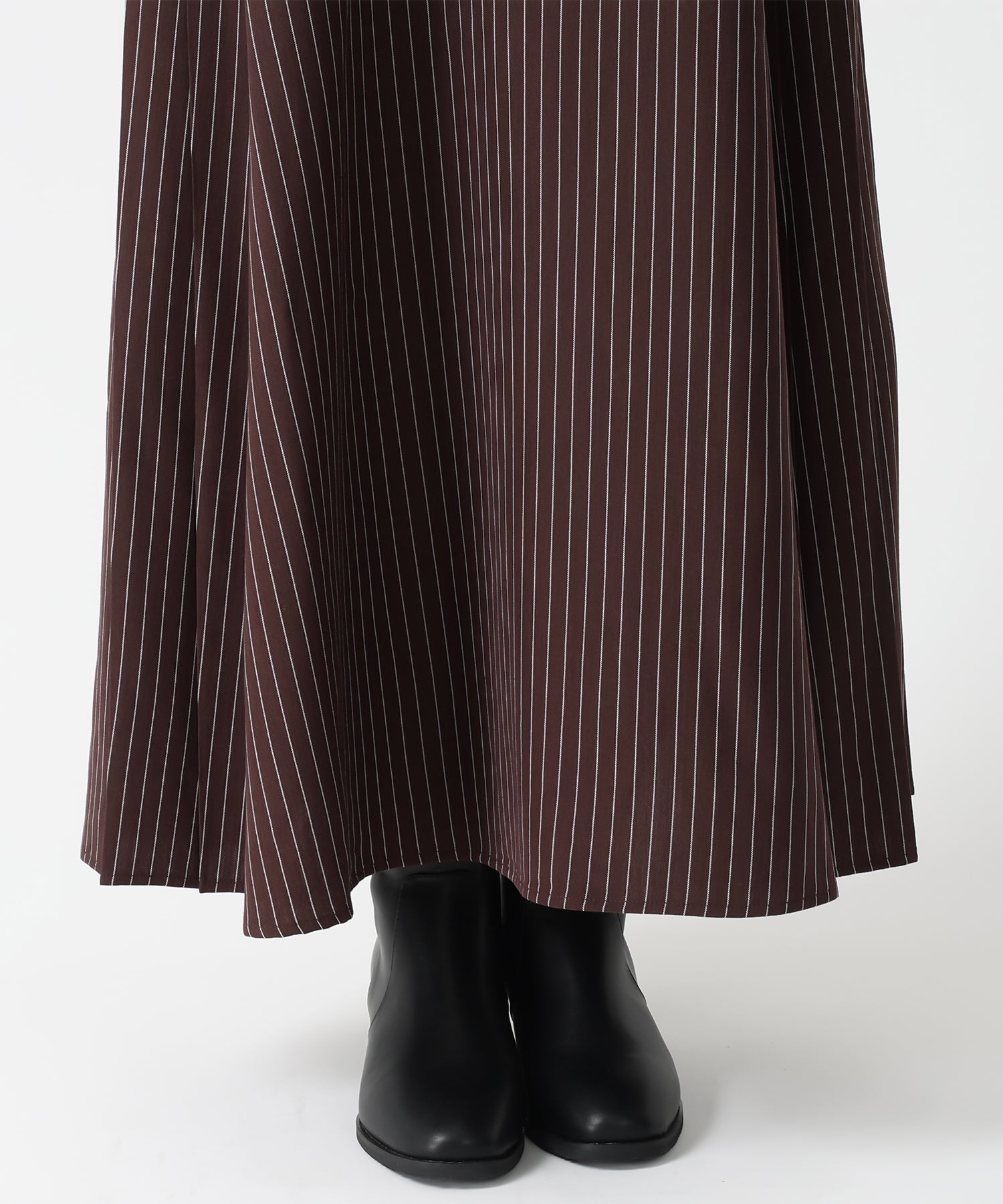 トランテアン ソン ドゥ モード 31 Sons de mode 2025秋冬新作 ストライプリボンキャミワンピース TT557402 （BROWN） BROWN