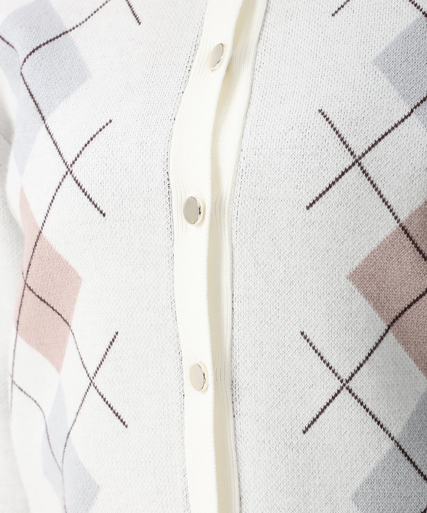 トランテアン ソン ドゥ モード 31 Sons de mode 2025秋冬新作 レイヤード襟アーガイルカーディガン TT538406 （GREY） GREY