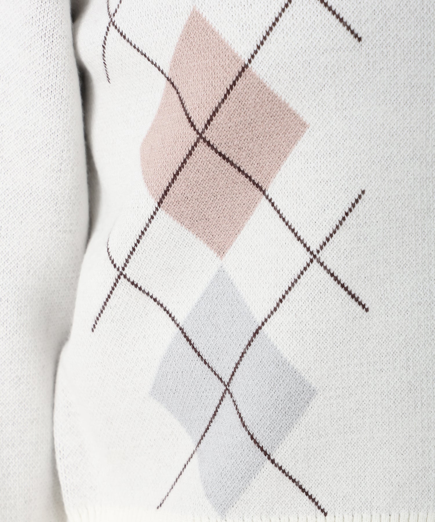 トランテアン ソン ドゥ モード 31 Sons de mode 2025秋冬新作 レイヤード襟アーガイルカーディガン TT538406 （GREY） GREY