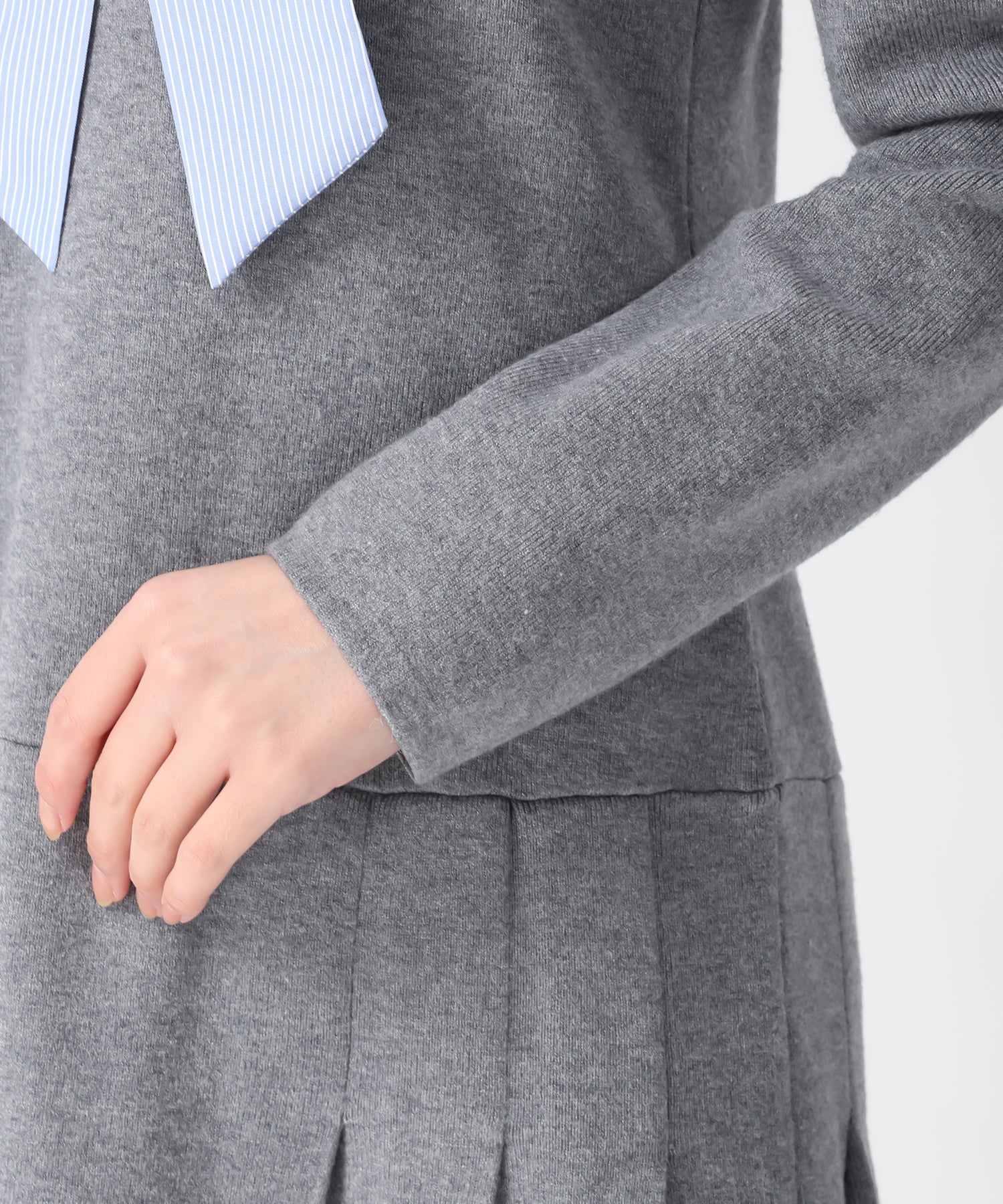 トランテアン ソン ドゥ モード 31 Sons de mode 2025秋冬新作 襟付きミニニットワンピース TT547406 （GREY） GREY