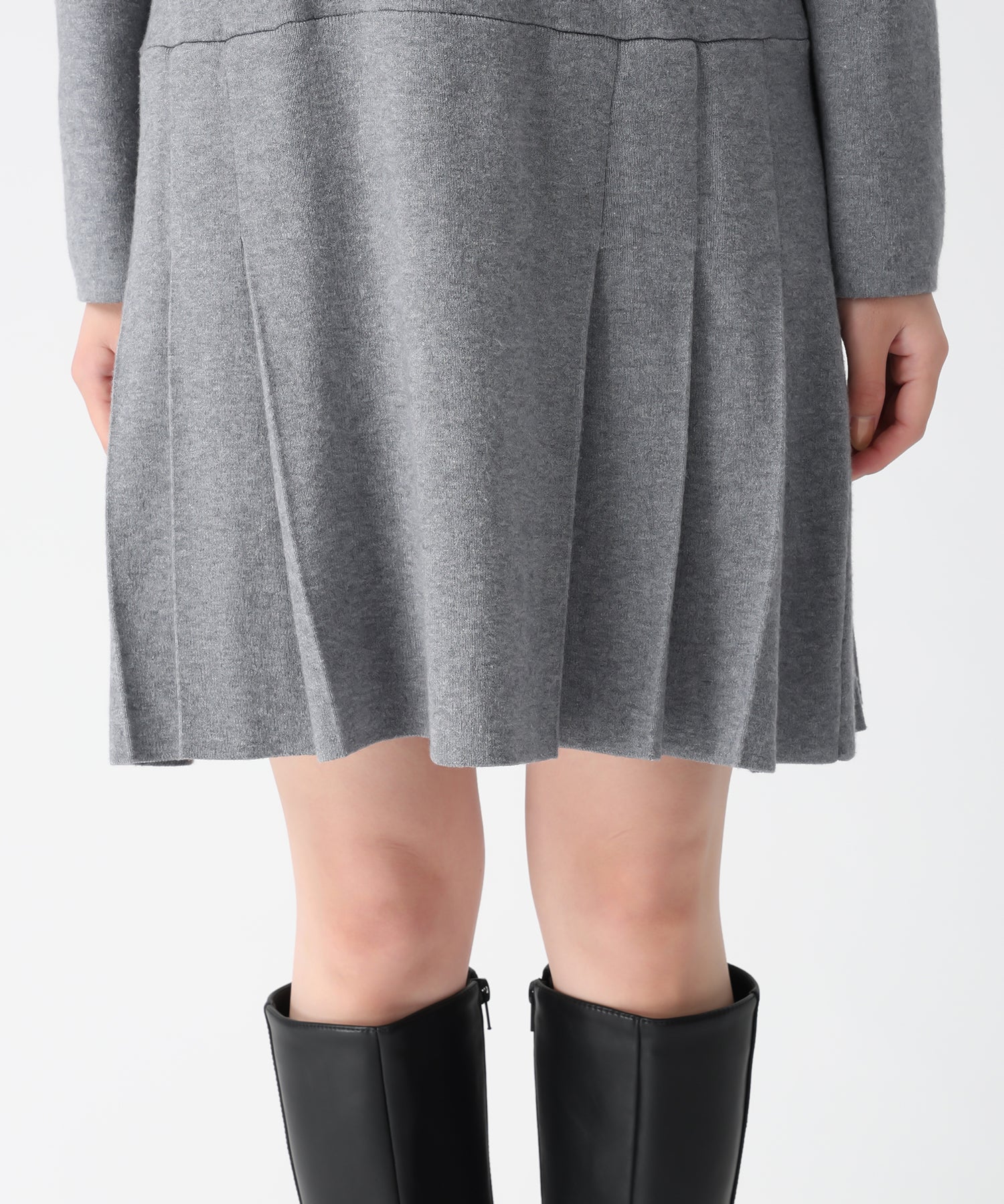 トランテアン ソン ドゥ モード 31 Sons de mode 2025秋冬新作 襟付きミニニットワンピース TT547406 （GREY） GREY