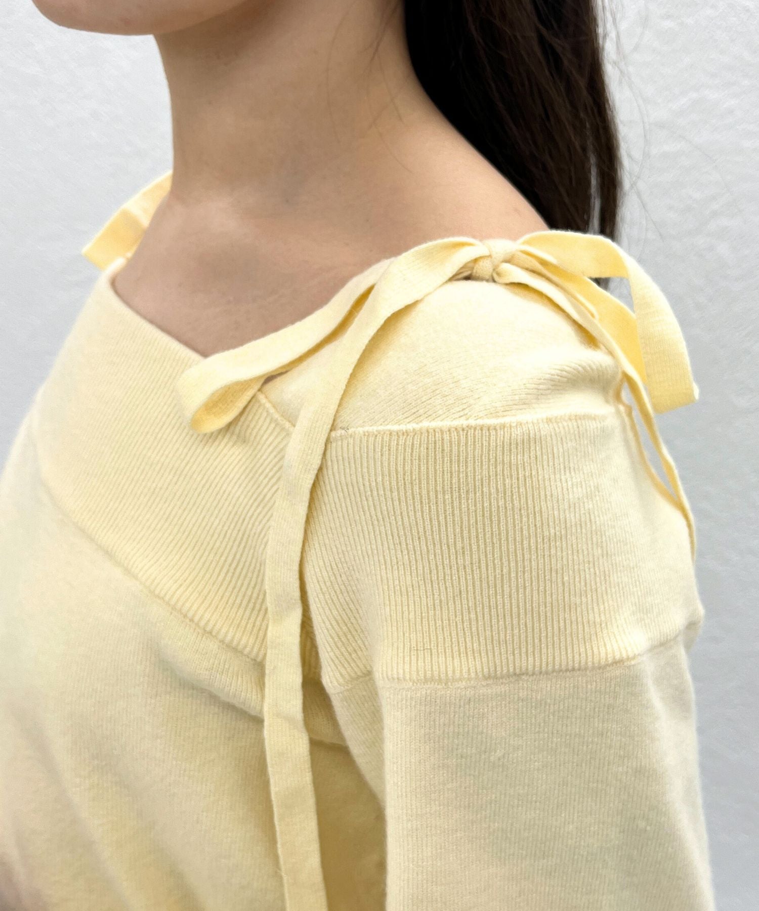 トランテアン ソン ドゥ モード 31 Sons de mode 2025秋冬新作 レースオフショルダーニット TT548314 （YELLOW） YELLOW