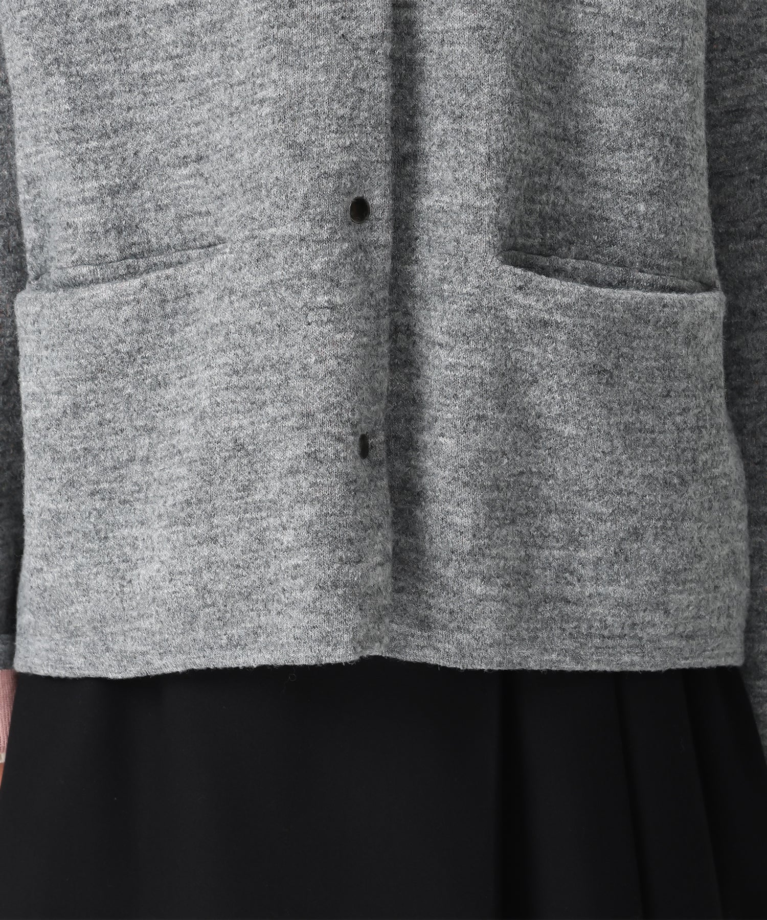 トランテアン ソン ドゥ モード 31 Sons de mode 2025秋冬新作 配色ニットカーディガン TT558401 （CH.GREY） CH.GREY