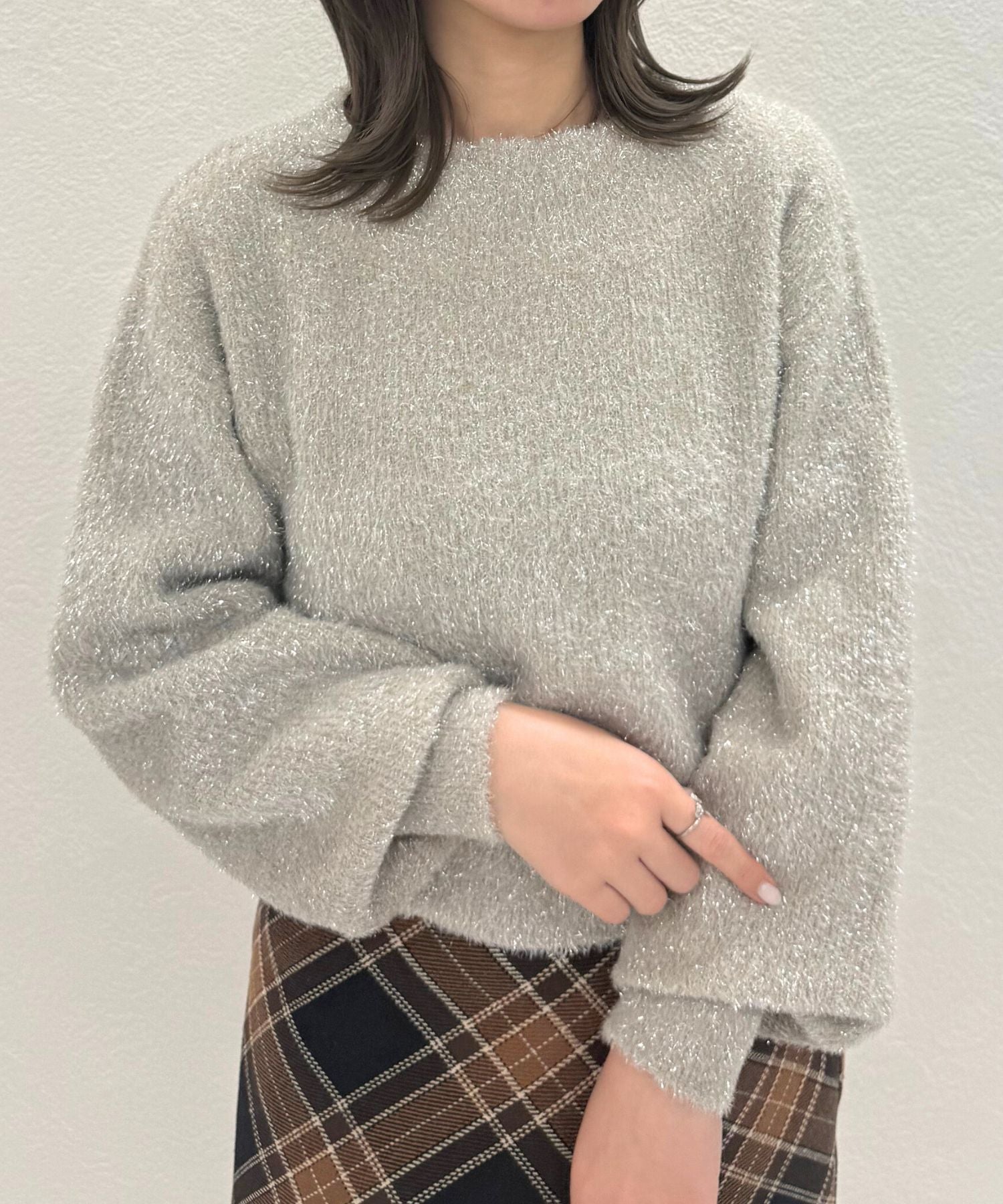 トランテアン ソン ドゥ モード 31 Sons de mode 2025秋冬新作 ふわふわラメシャギーニット TT548321 （BEIGE） BEIGE