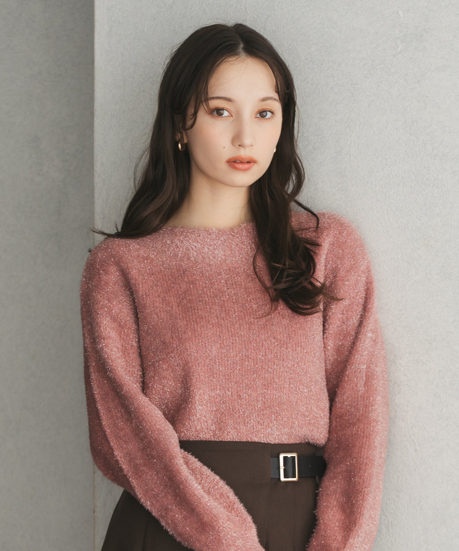 トランテアン ソン ドゥ モード 31 Sons de mode 2025秋冬新作 ふわふわラメシャギーニット TT548321 （PINK） PINK