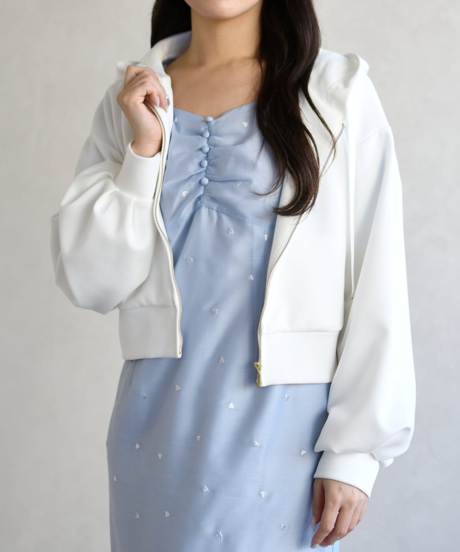 トランテアン ソン ドゥ モード 31 Sons de mode 2026春夏新作 ボリュームスリーブパーカー TT618201 （WHITE） WHITE