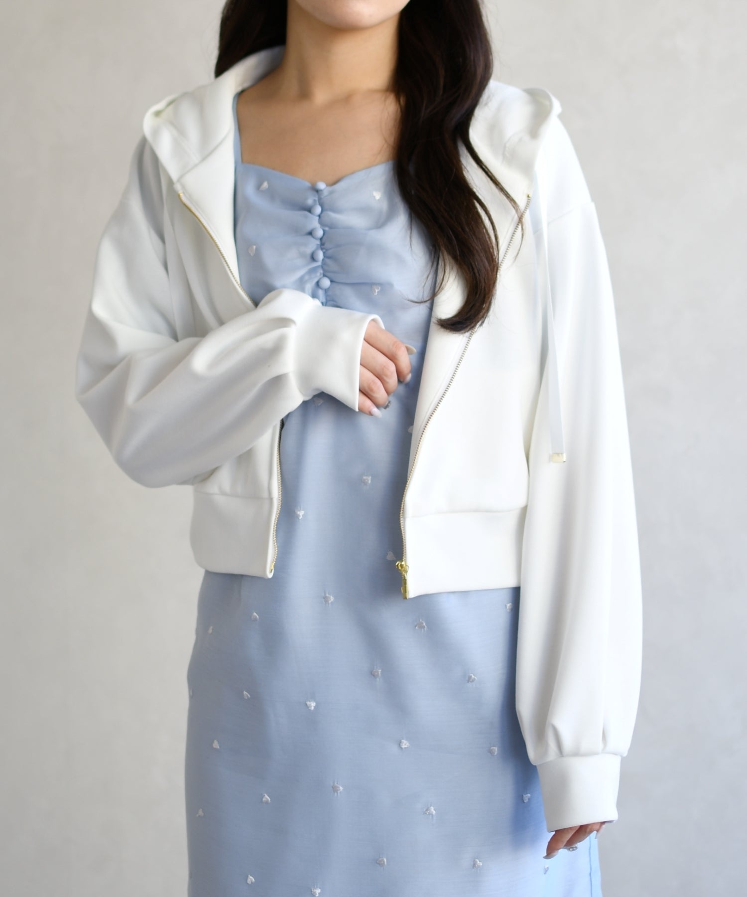 トランテアン ソン ドゥ モード 31 Sons de mode 2026春夏新作 ボリュームスリーブパーカー TT618201 （WHITE） WHITE