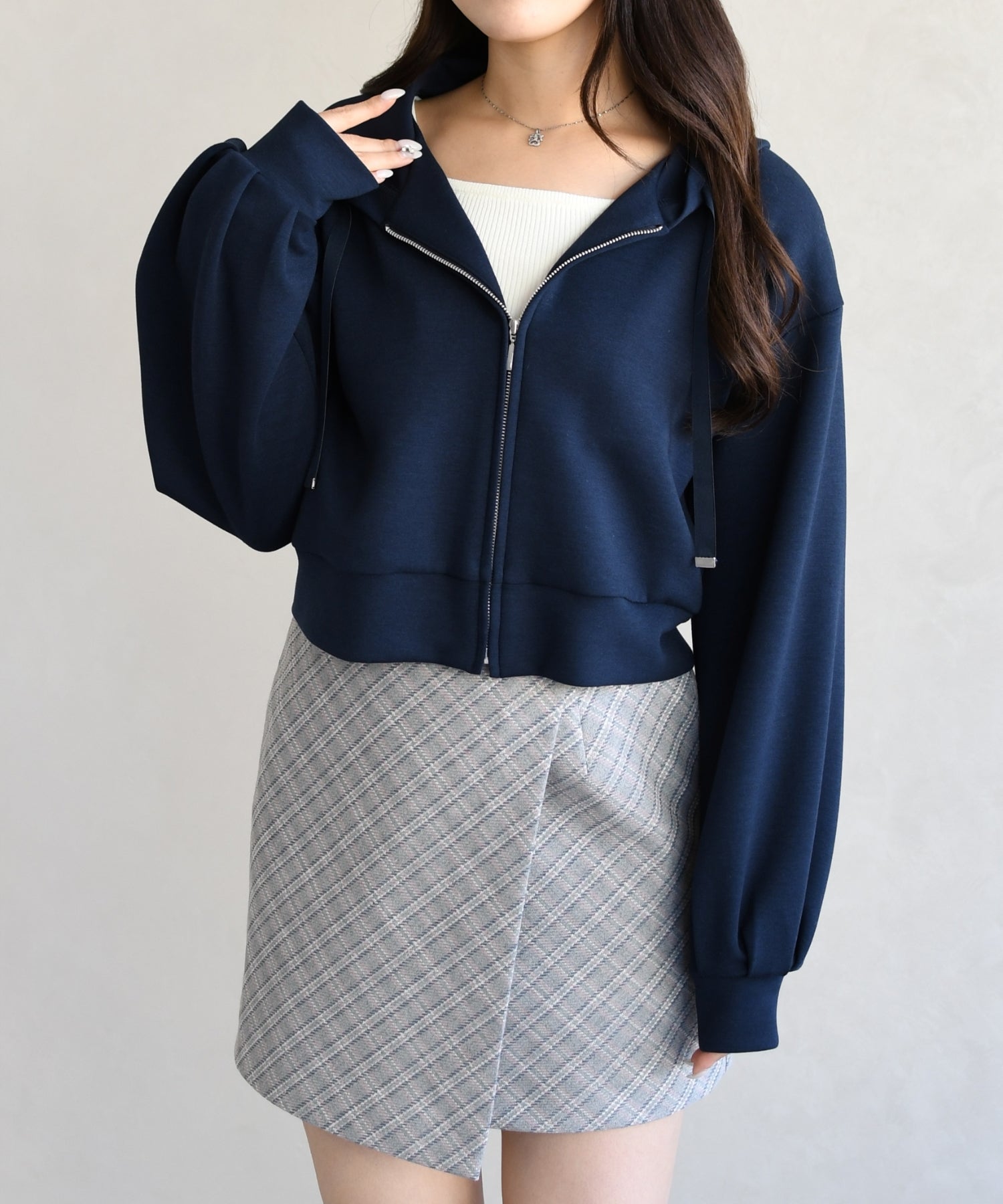 トランテアン ソン ドゥ モード 31 Sons de mode 2026春夏新作 ボリュームスリーブパーカー TT618201 （NAVY） NAVY