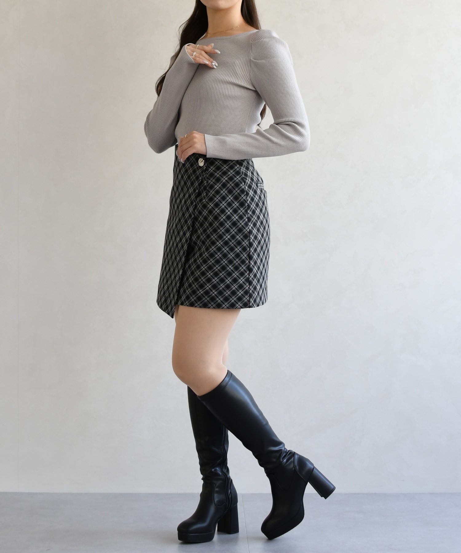 トランテアン ソン ドゥ モード 31 Sons de mode 2026春夏新作 ボートネックリブニット TT618302 （L.GREY） L.GREY