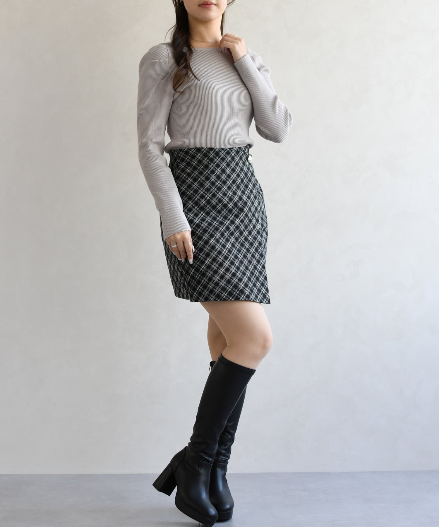 トランテアン ソン ドゥ モード 31 Sons de mode 2026春夏新作 ボートネックリブニット TT618302 （L.GREY） L.GREY