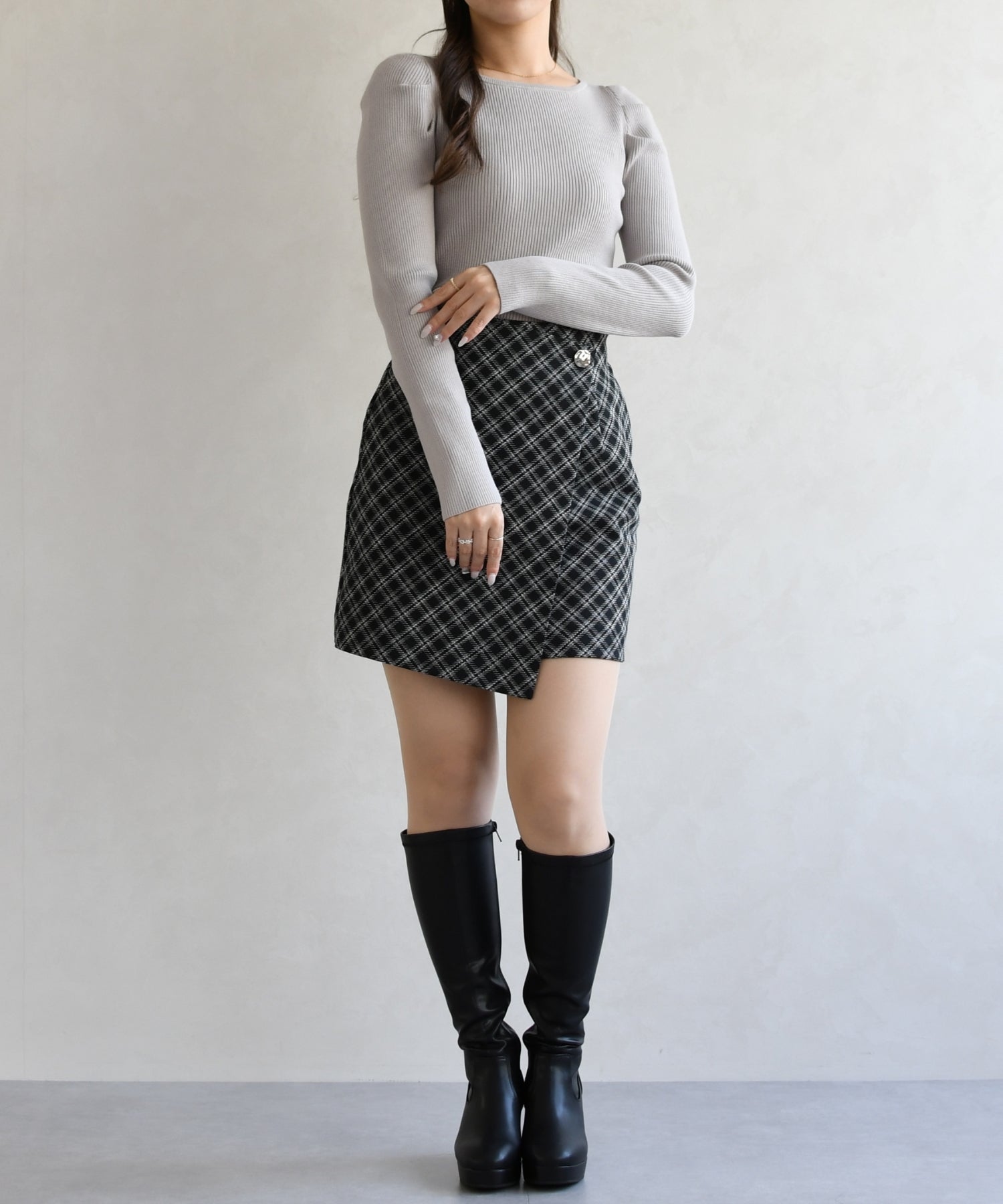 トランテアン ソン ドゥ モード 31 Sons de mode 2026春夏新作 ボートネックリブニット TT618302 （L.GREY） L.GREY