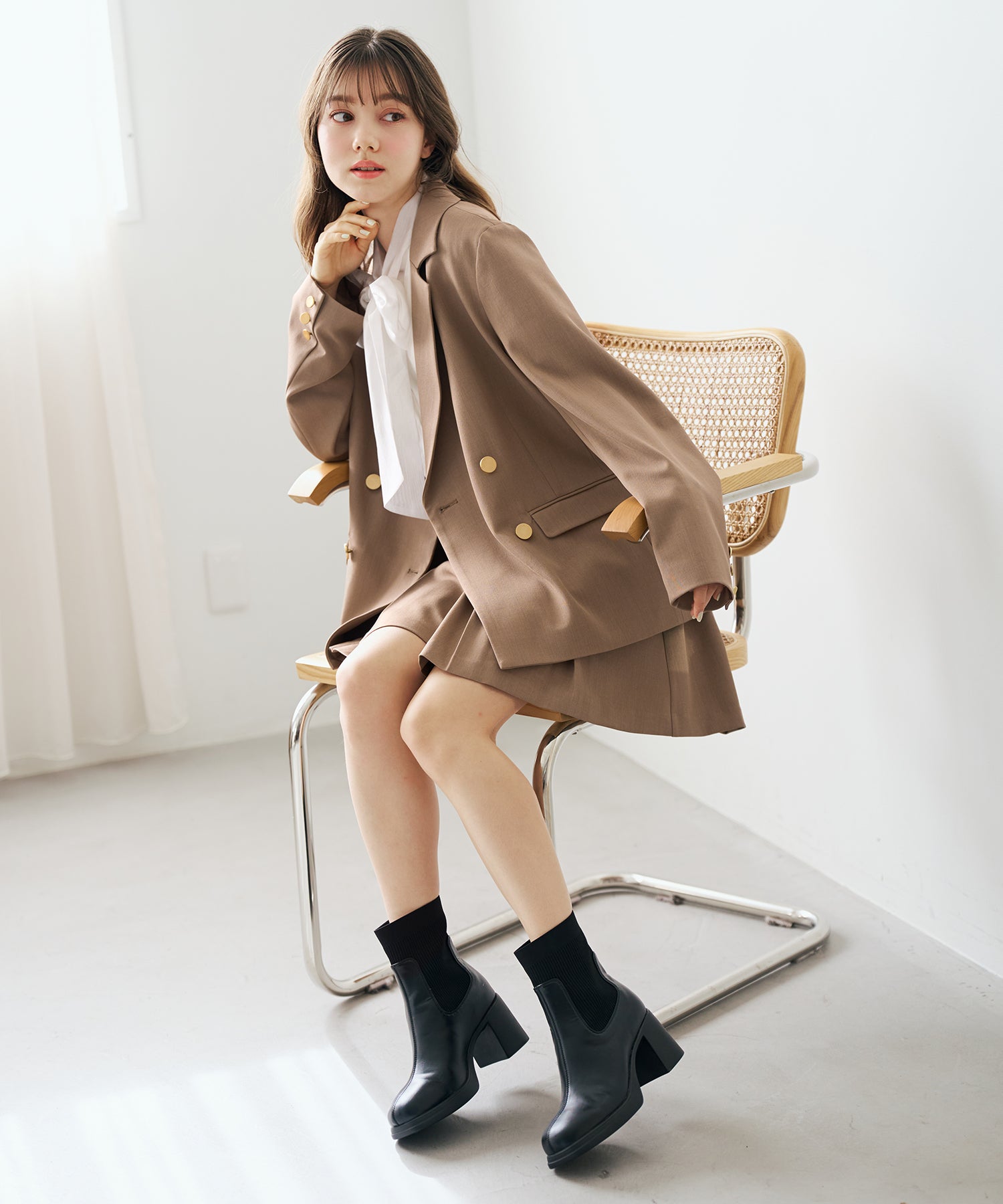 トランテアン ソン ドゥ モード 31 Sons de mode 2026春夏新作 ベルト付きスカパン TT617302 （MOCHA） MOCHA