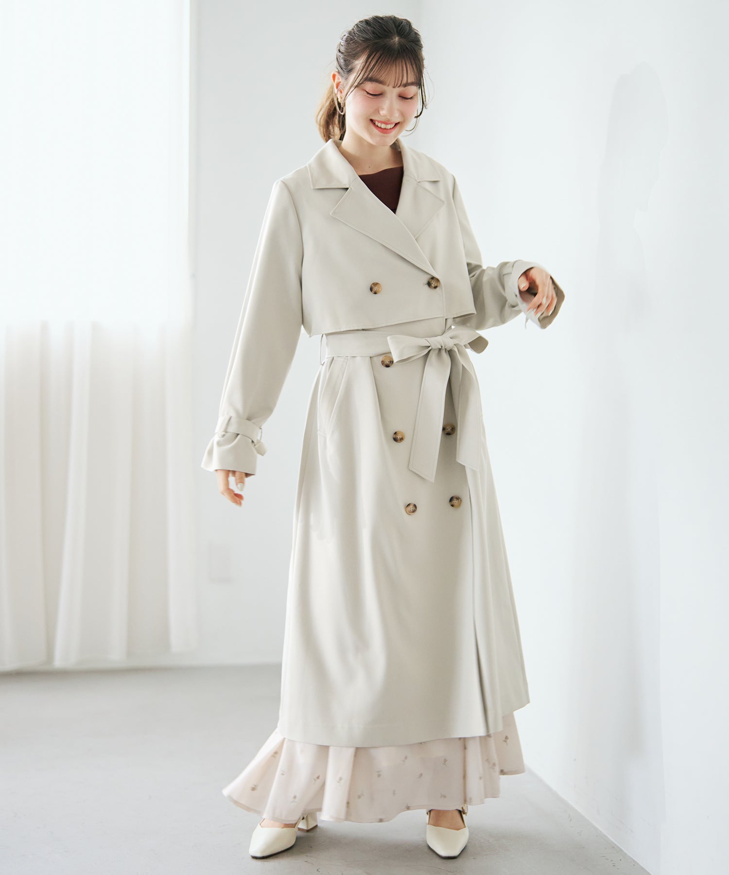 トランテアン ソン ドゥ モード 31 Sons de mode 2026春夏新作 トレンチコート TT618601 （BEIGE） BEIGE