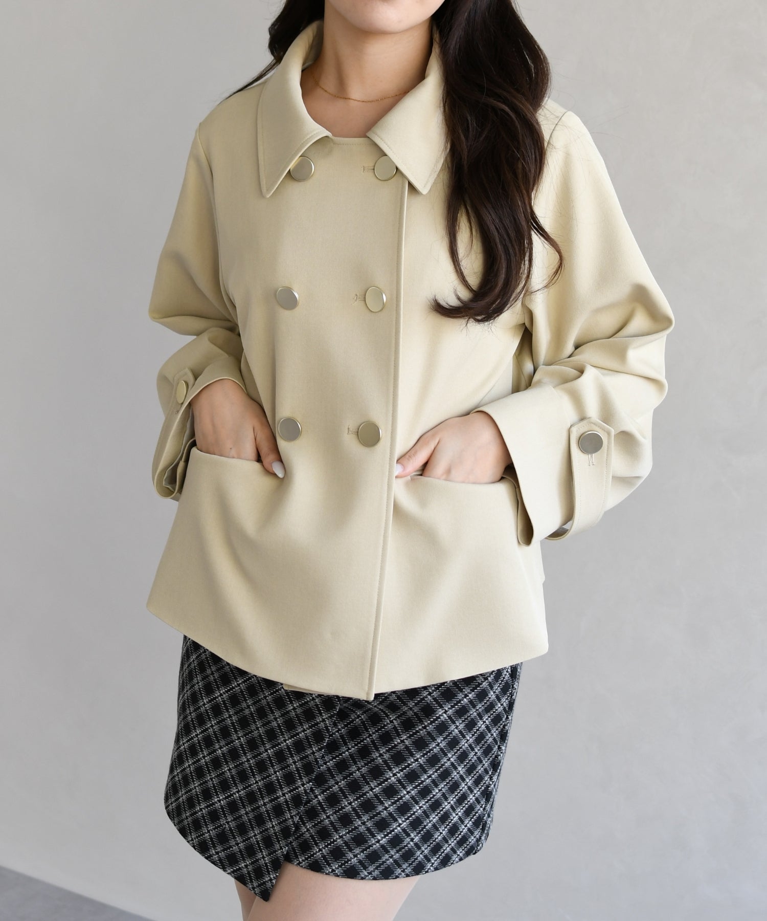 トランテアン ソン ドゥ モード 31 Sons de mode 2026春夏新作 リボンタイ付きブルゾン TT618502 （BEIGE） BEIGE