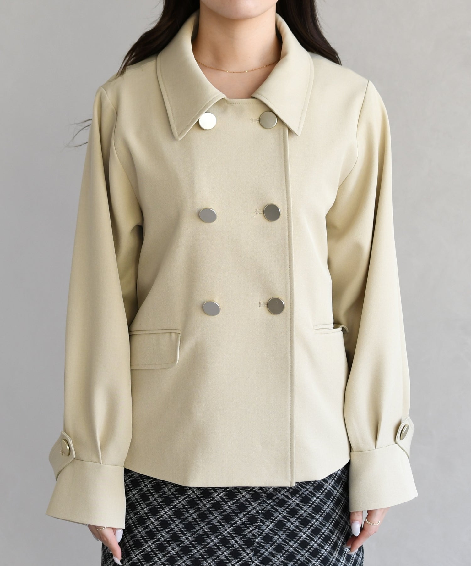 トランテアン ソン ドゥ モード 31 Sons de mode 2026春夏新作 リボンタイ付きブルゾン TT618502 （BEIGE） BEIGE