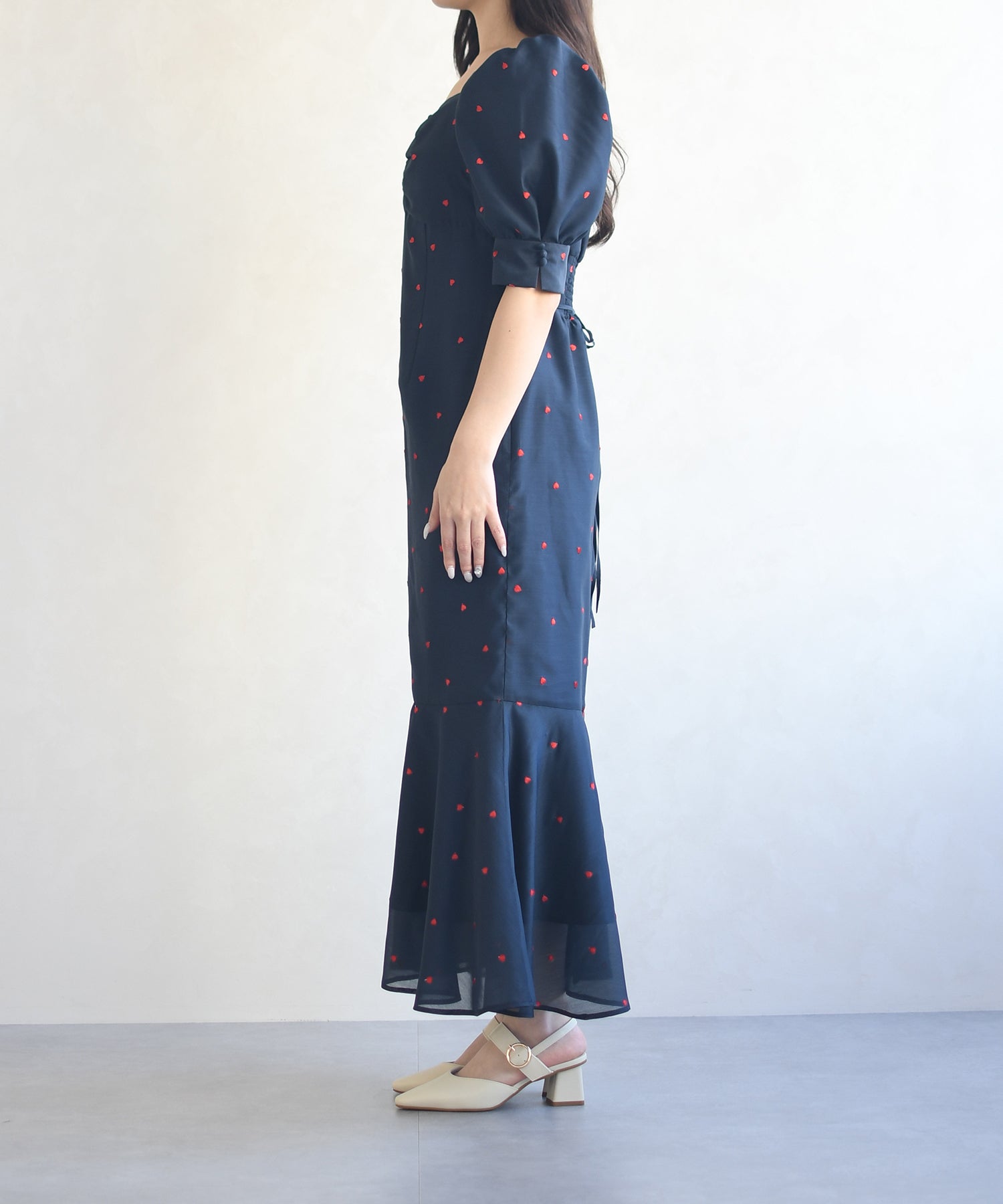 トランテアン ソン ドゥ モード 31 Sons de mode 2026春夏新作 ハート柄セミマーメイドワンピース TT617404 （NAVY） NAVY