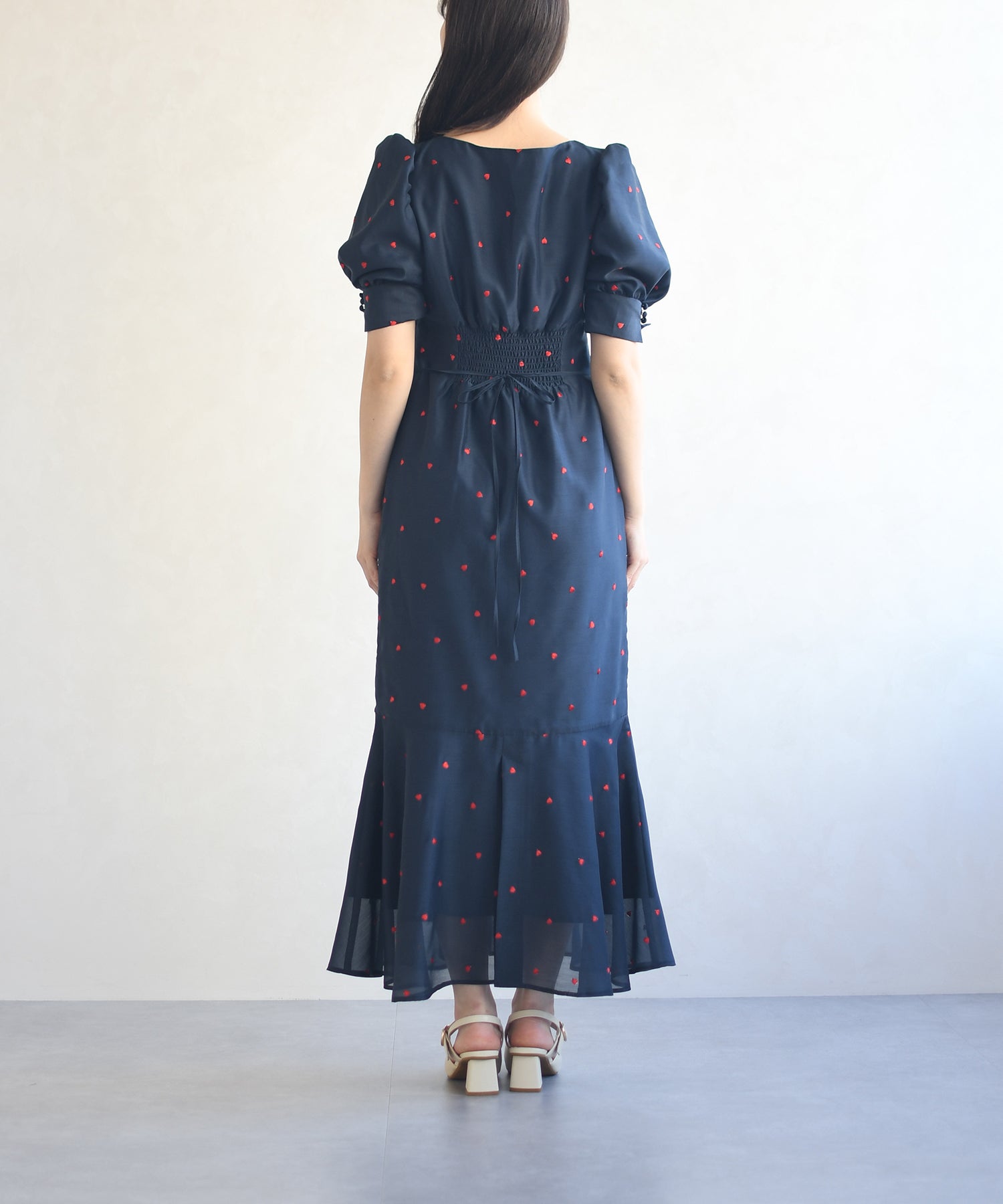 トランテアン ソン ドゥ モード 31 Sons de mode 2026春夏新作 ハート柄セミマーメイドワンピース TT617404 （NAVY） NAVY