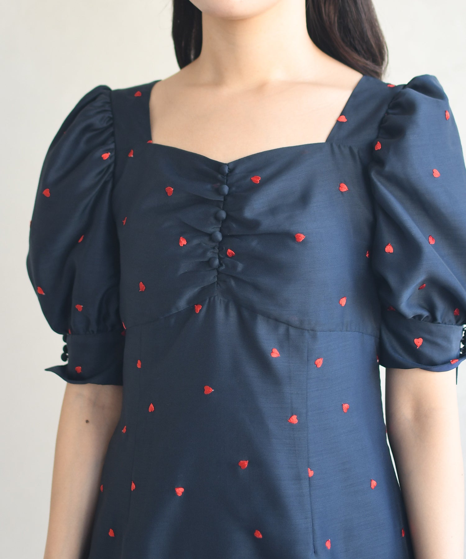 トランテアン ソン ドゥ モード 31 Sons de mode 2026春夏新作 ハート柄セミマーメイドワンピース TT617404 （NAVY） NAVY