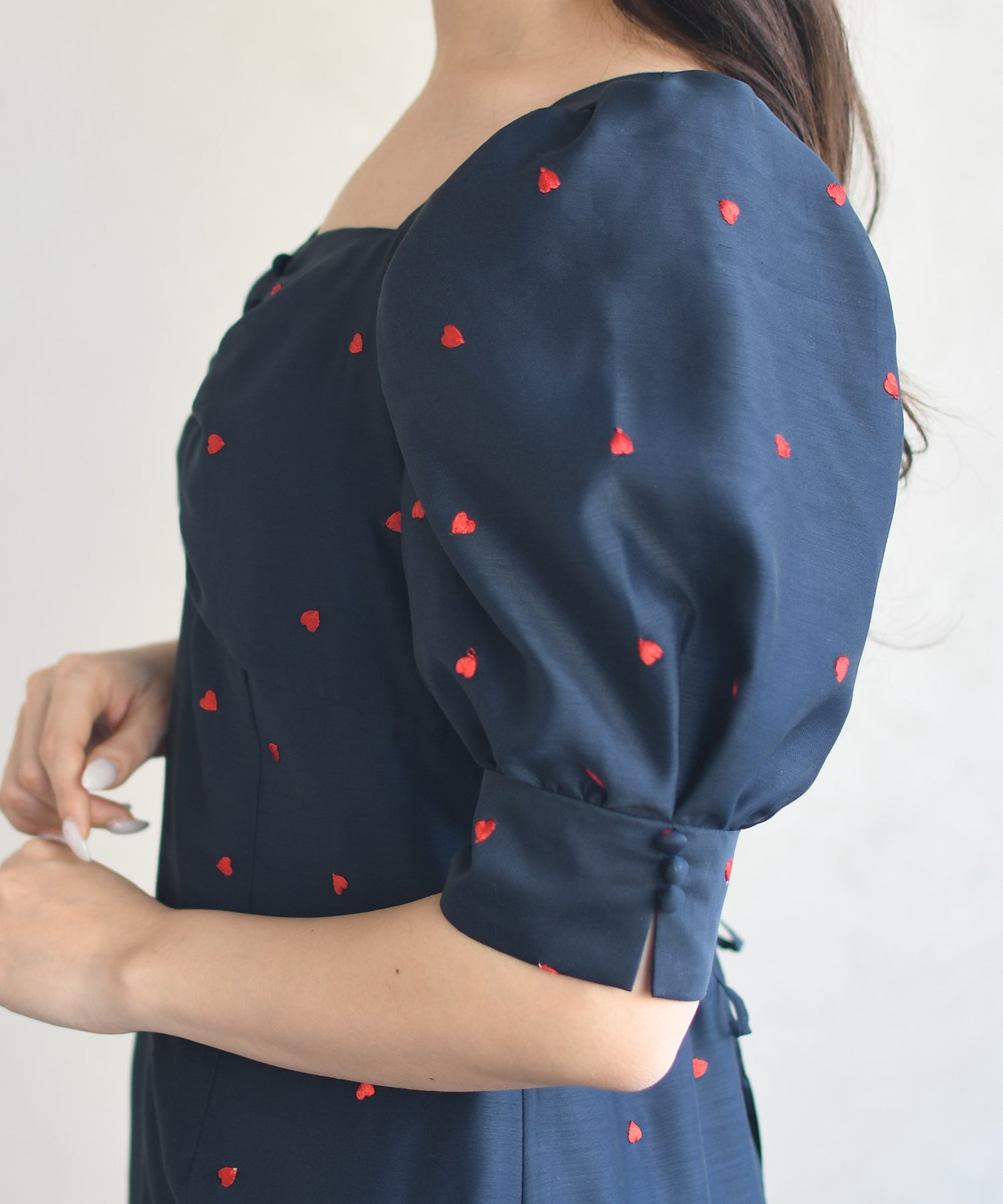 トランテアン ソン ドゥ モード 31 Sons de mode 2026春夏新作 ハート柄セミマーメイドワンピース TT617404 （NAVY） NAVY